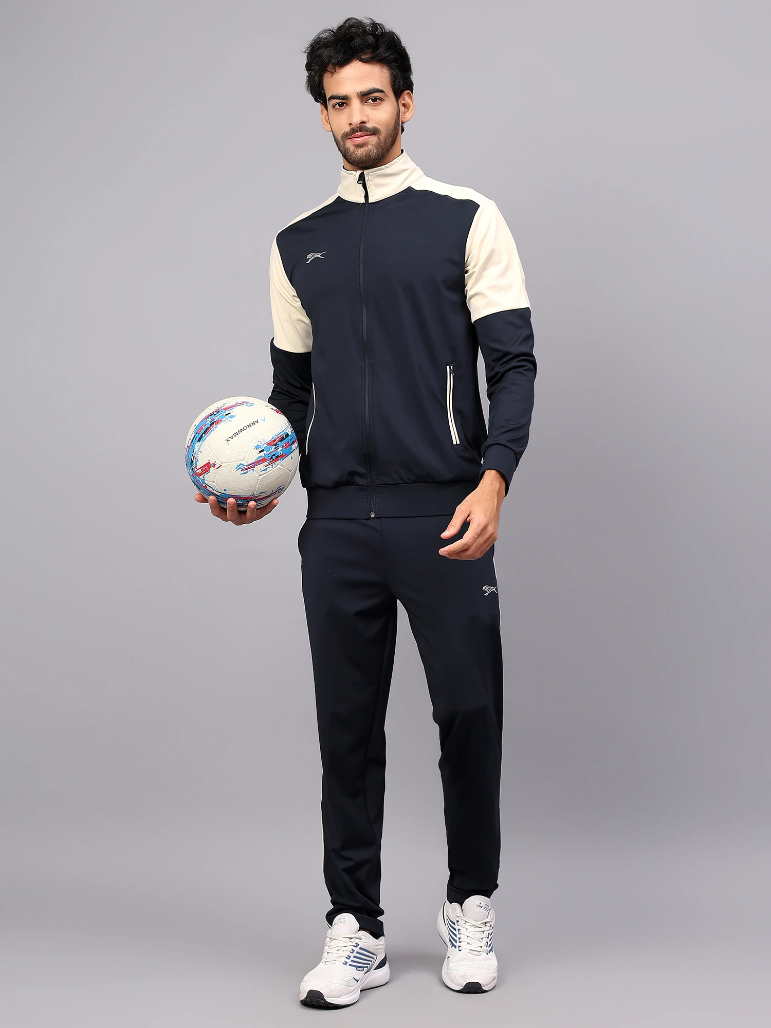 Navy Blue/Sand men’s tracksuit by Shiv Naresh
