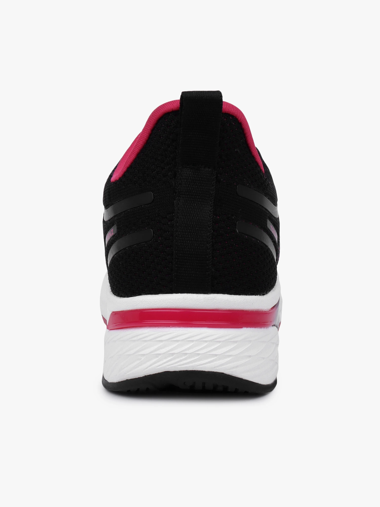 Women's Lace-Up Sports Shoes in Black Rani Pink Shiv Naresh