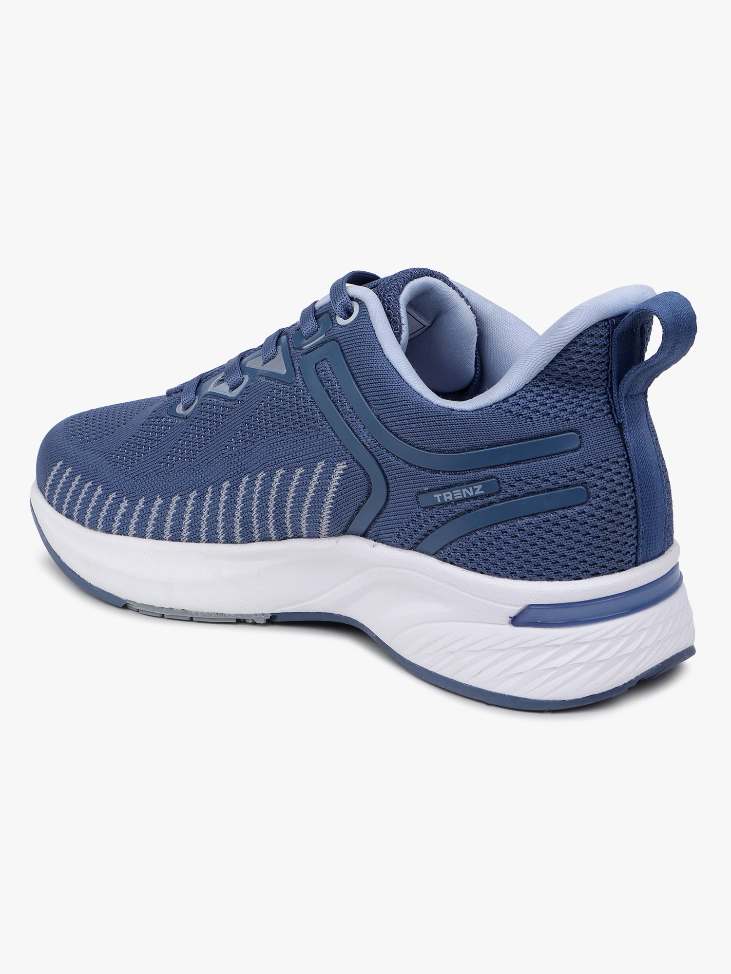 Women's Lace-Up Sports Shoes in English Blue & Silver Shiv Naresh