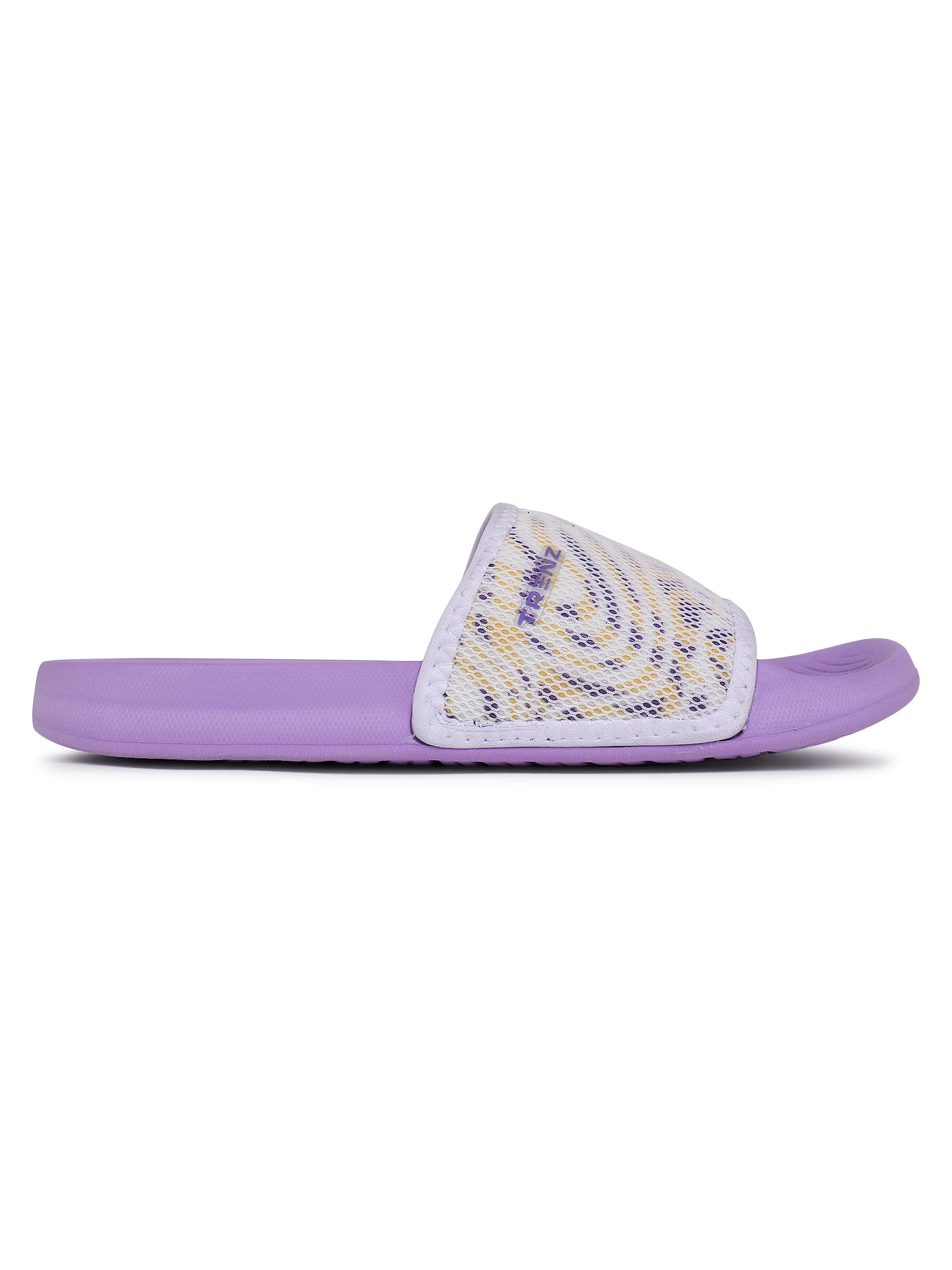 Purple & white women's slip-on slider Slippers