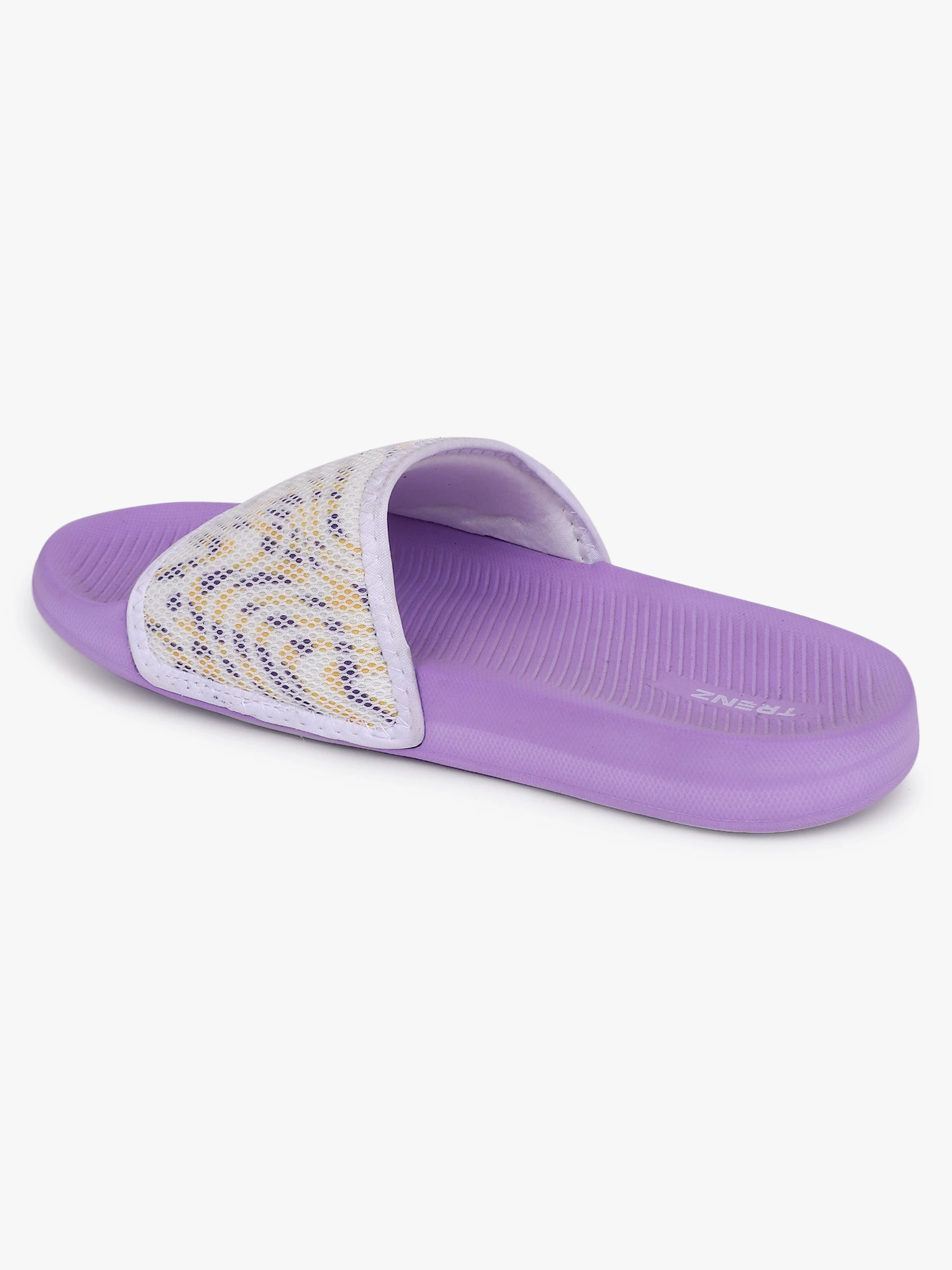 Purple & white women's slip-on slider Slippers