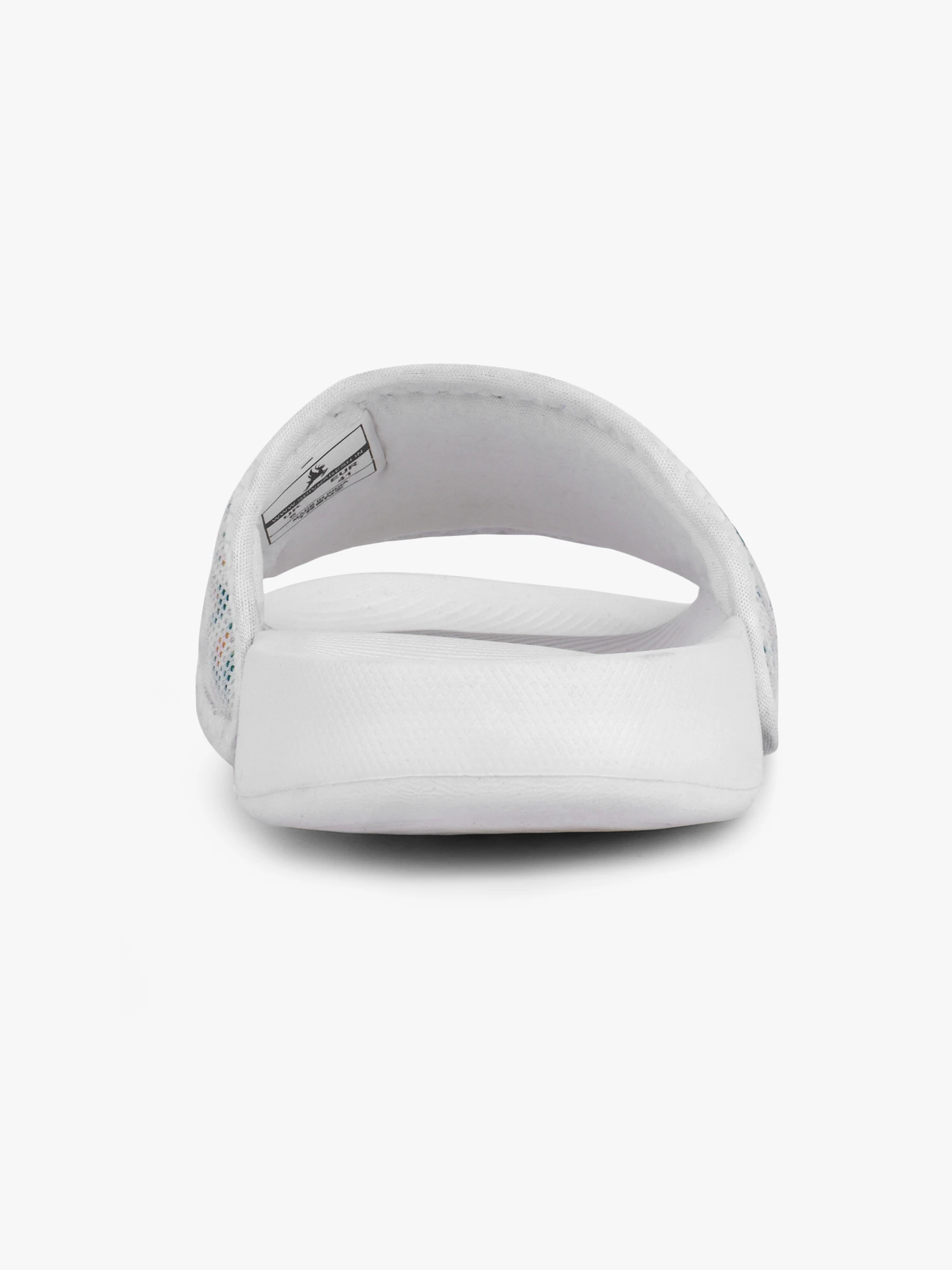 White and green slip-on slider Slippers for women