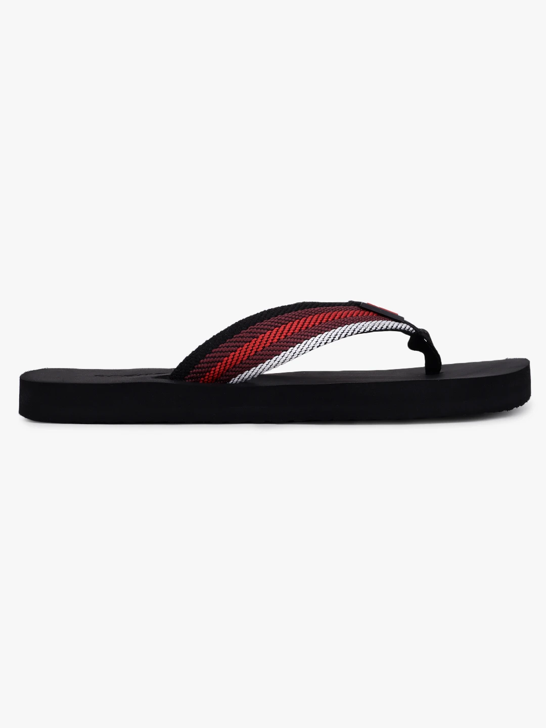 Black red variant slip-on slippers for men