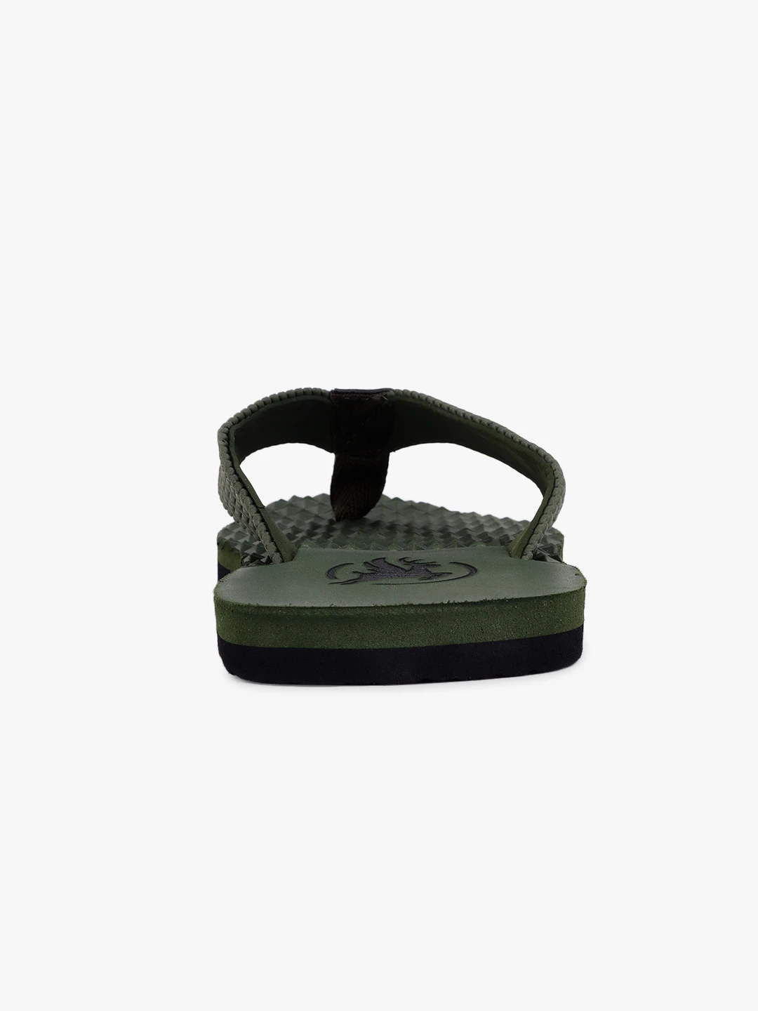 Shivnaresh Olive green slip-on slippers for men