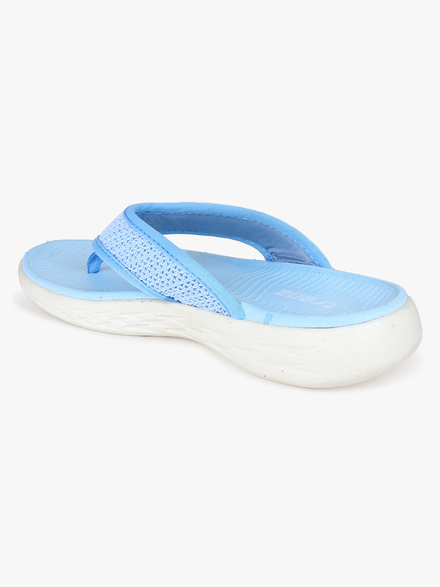 Women's teal slip-on slippers by Shiv Naresh