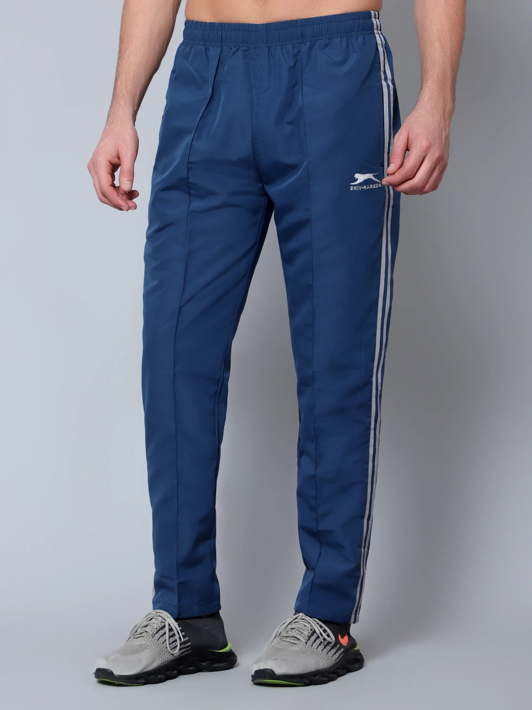 Airforce Blue/Light Grey Shiv Naresh Sports Track Pants for men