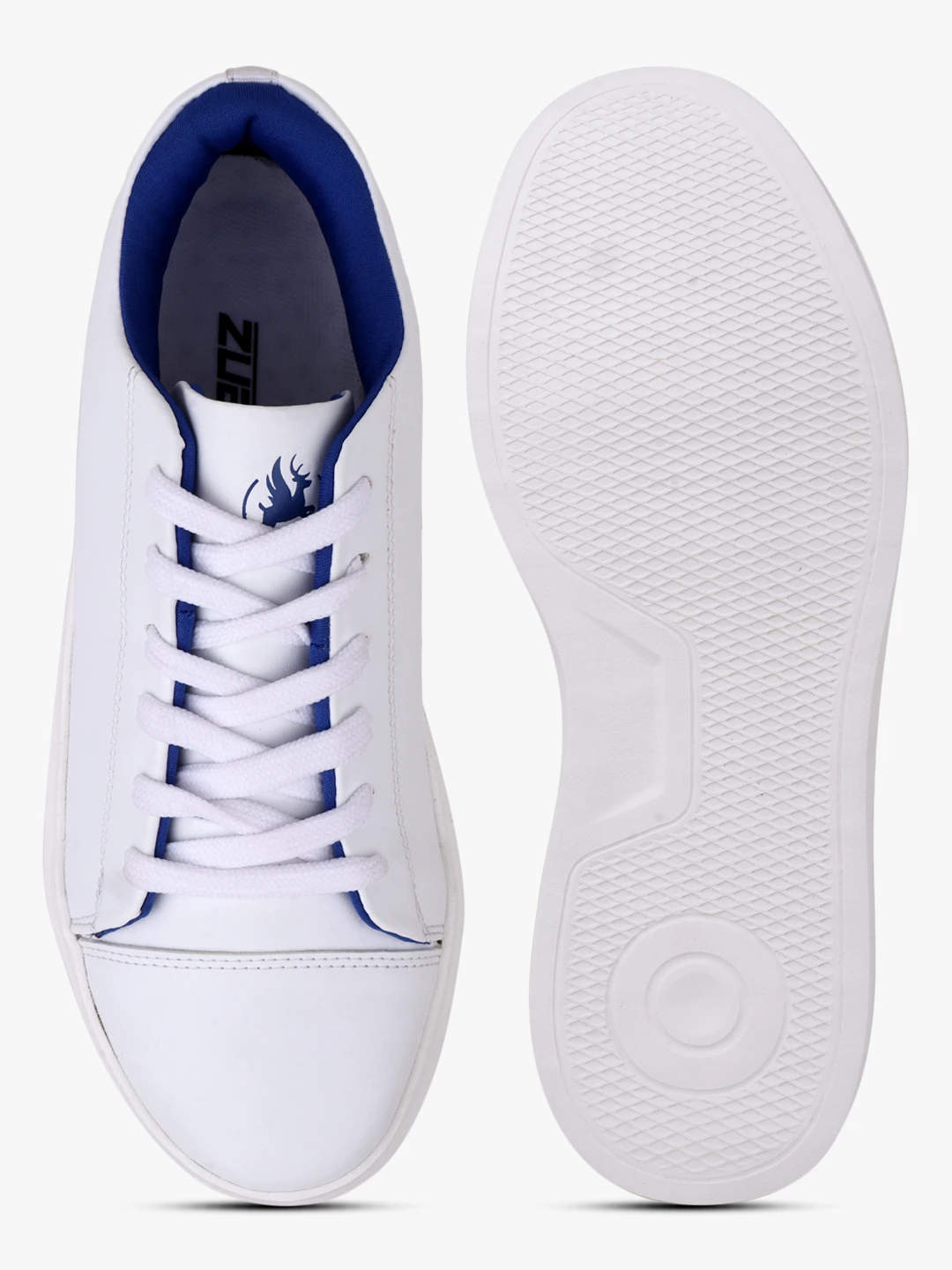 Men’s White Lace-Up Sports Shoes