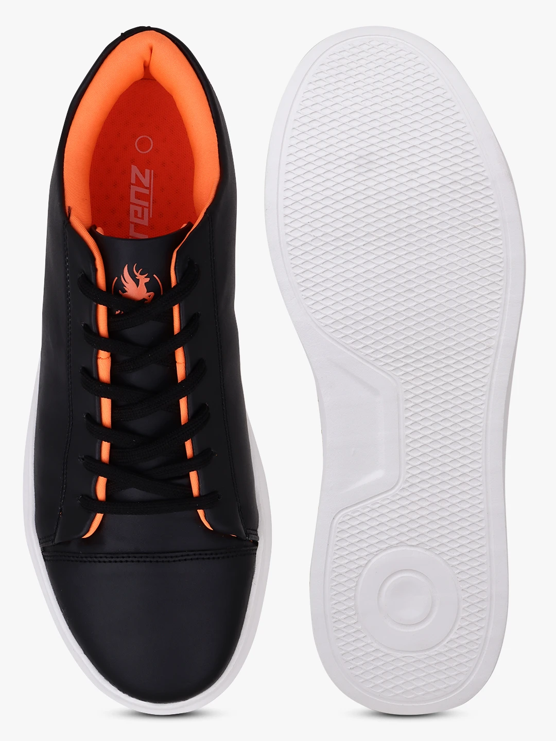 Men’s Black Lace-Up Sports Shoes
