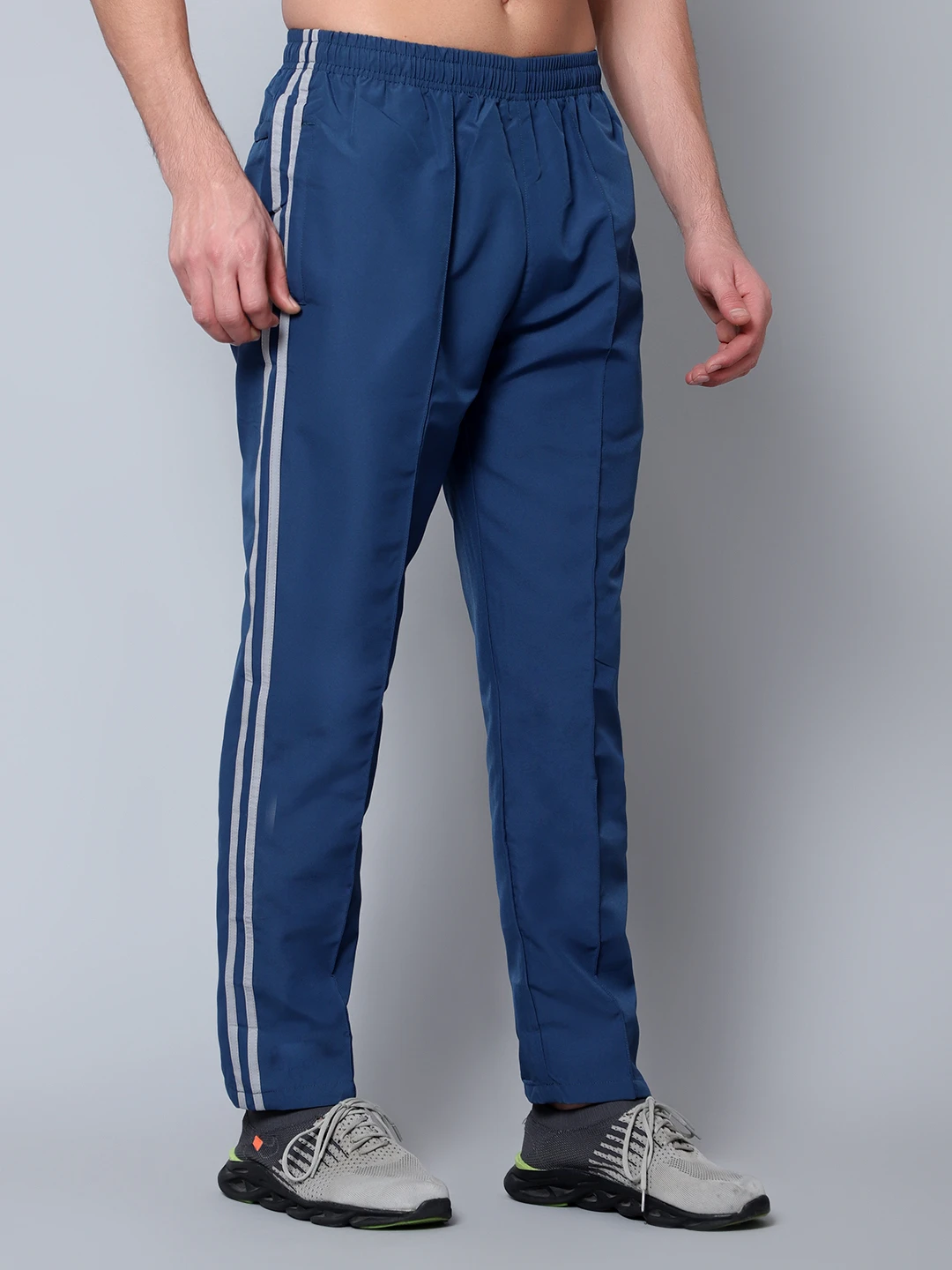 Airforce Blue/Light Grey Shiv Naresh Sports Track Pants for men