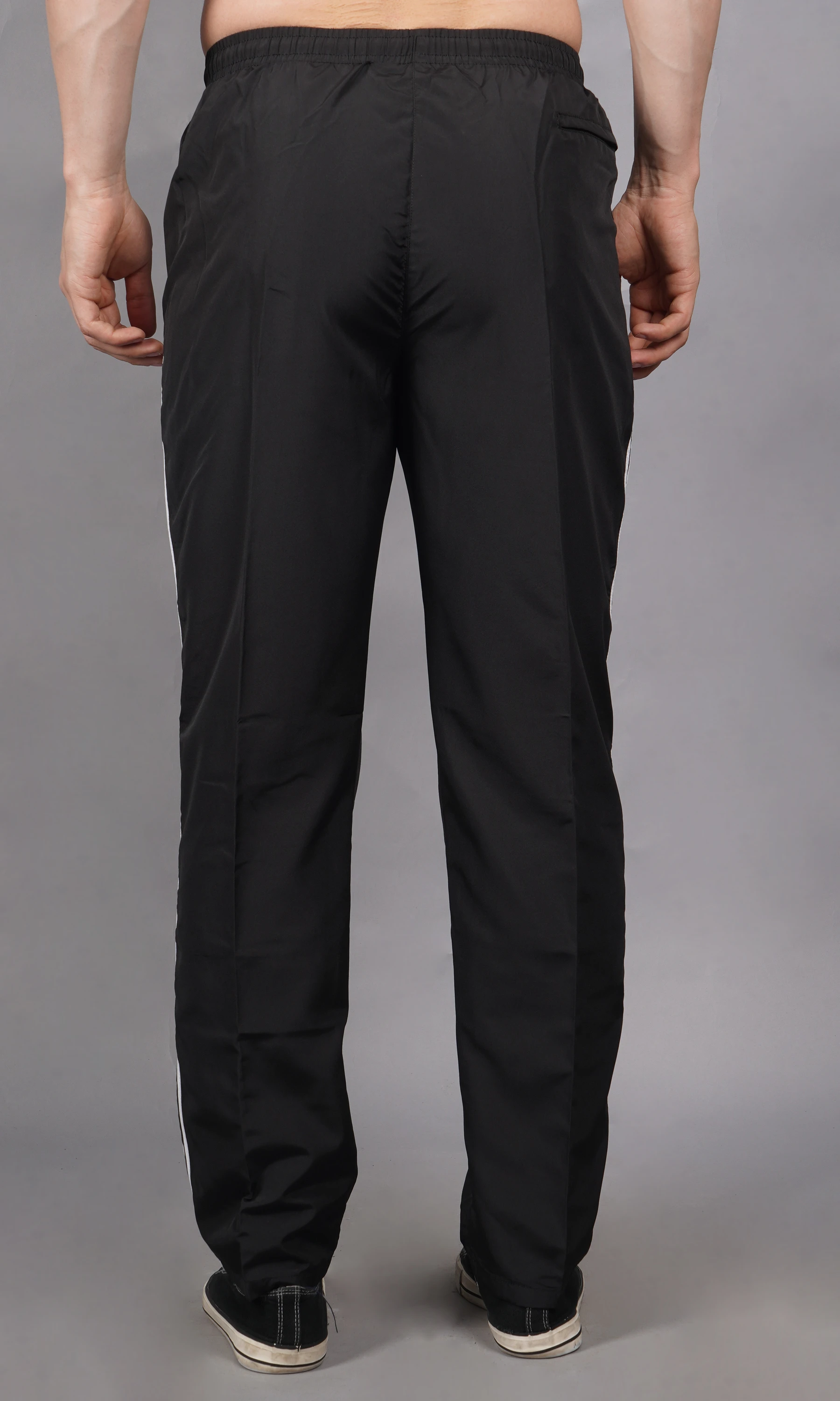 Black White Shiv Naresh Sports Track Pants for men