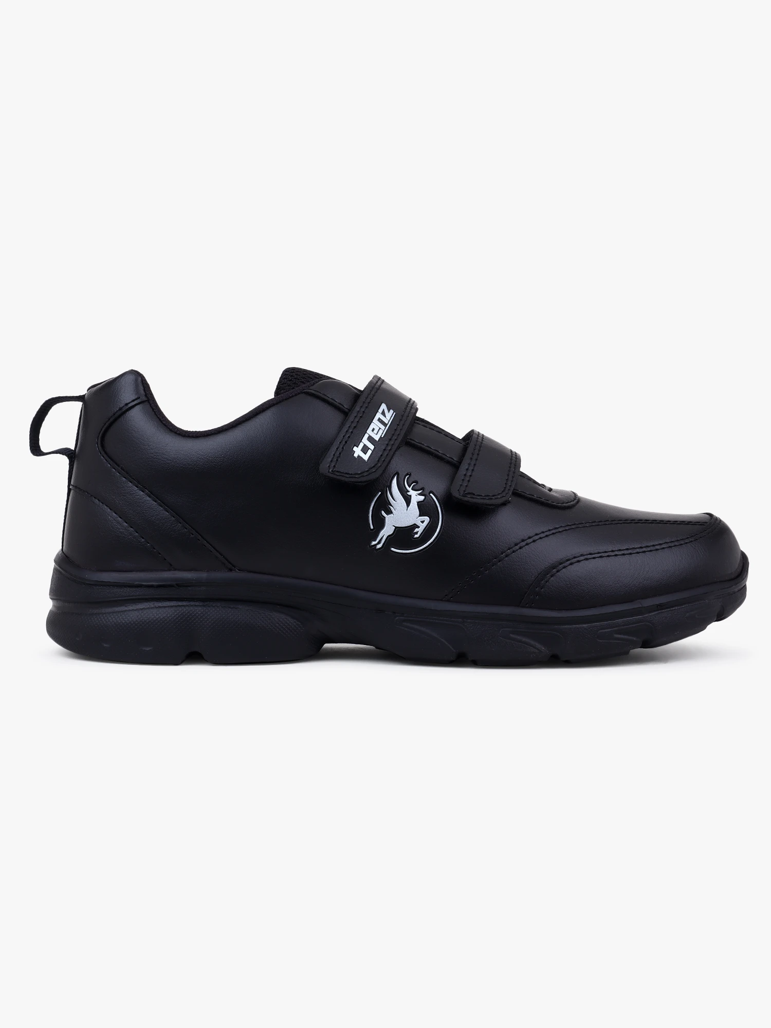 Black velcro school shoes for men – Shiv Naresh
