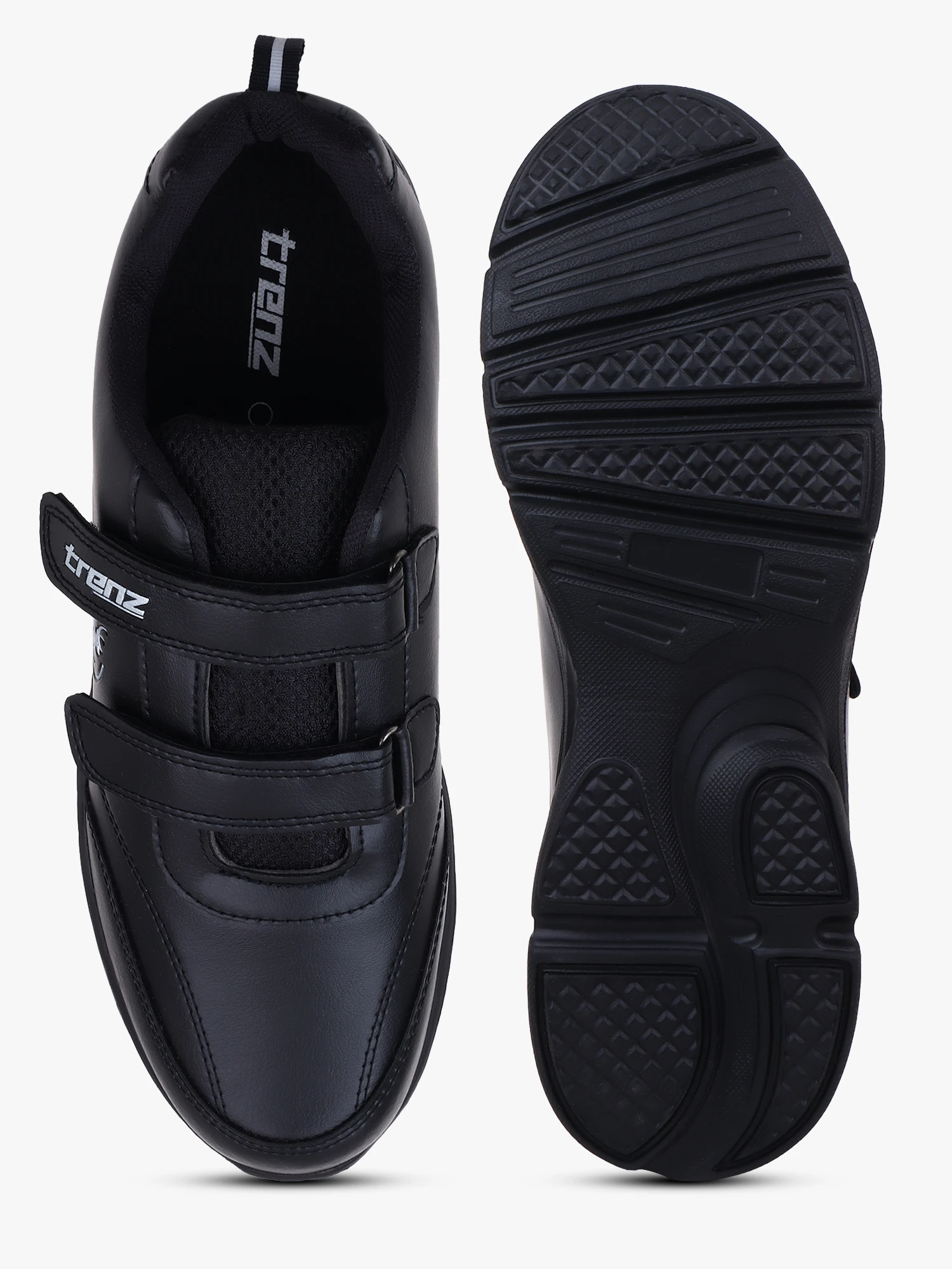 Black velcro school shoes for men – Shiv Naresh