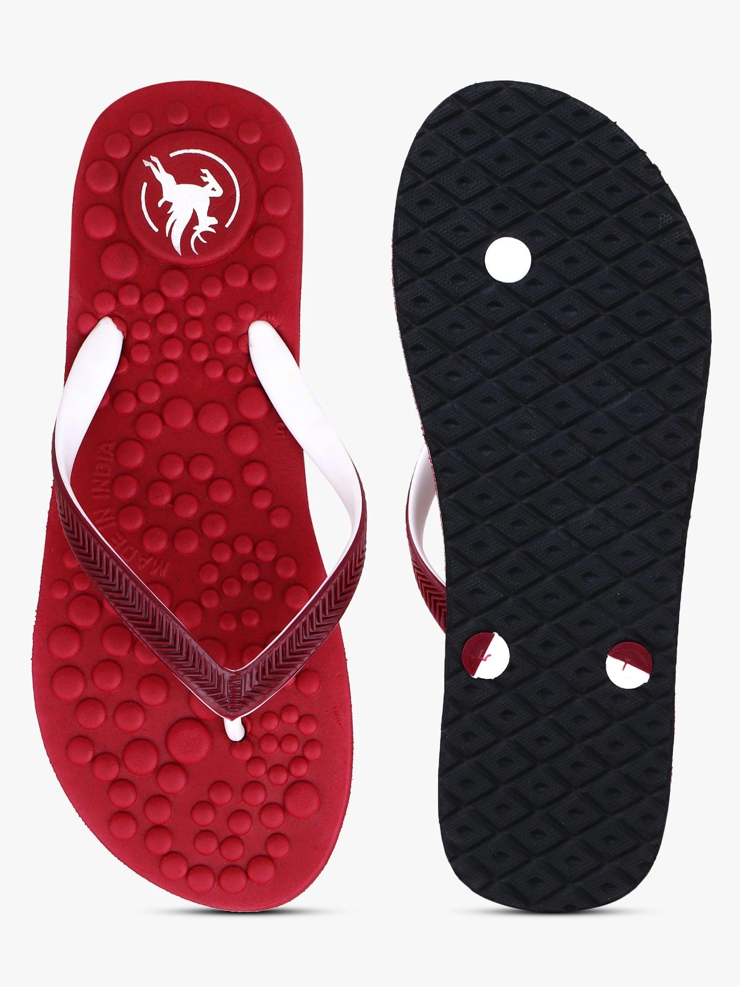 Maroon/White Women Slip-On Slippers – Shiv Naresh