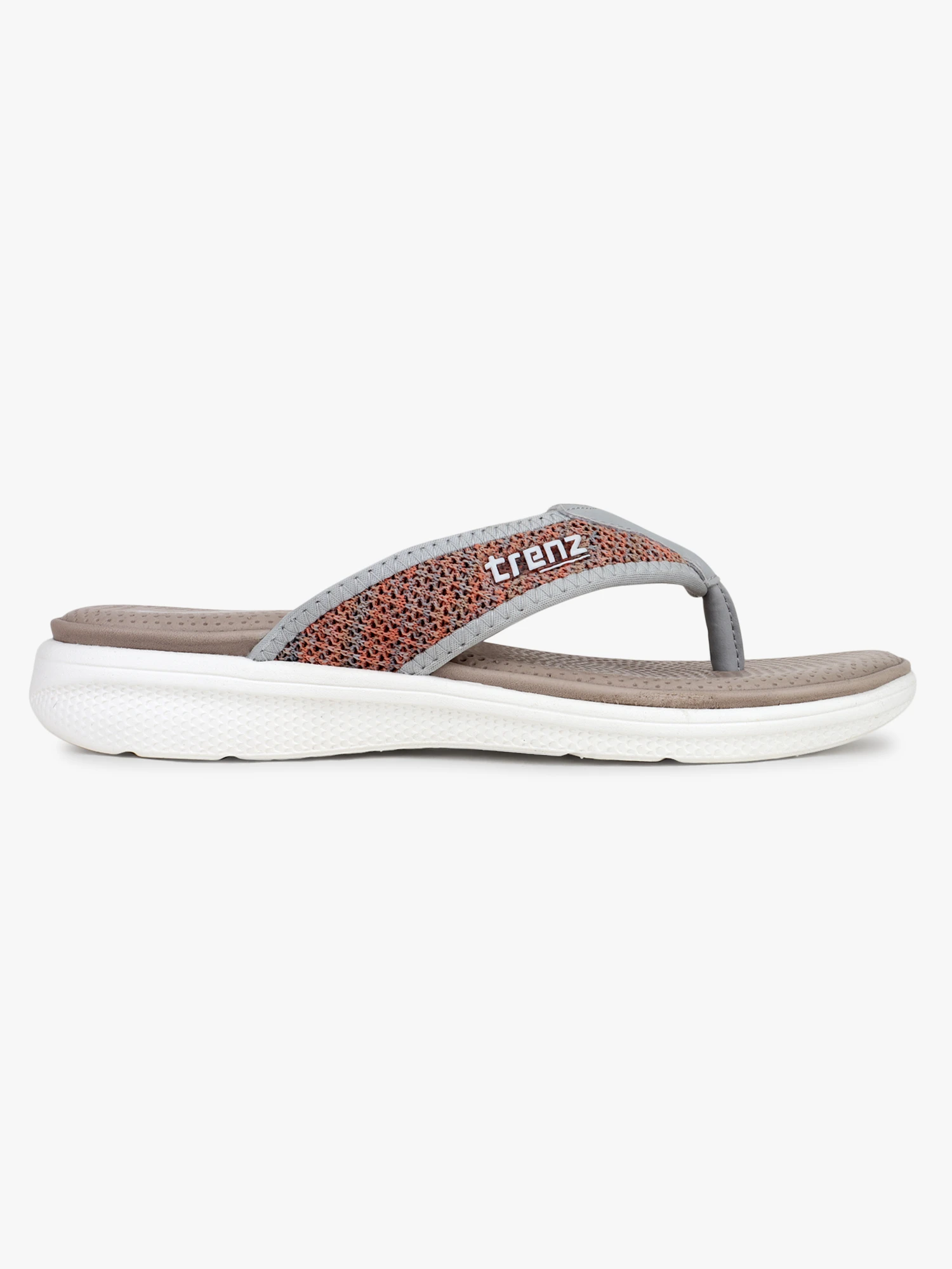 Women’s Beige & White slip-on slippers by Shiv Naresh