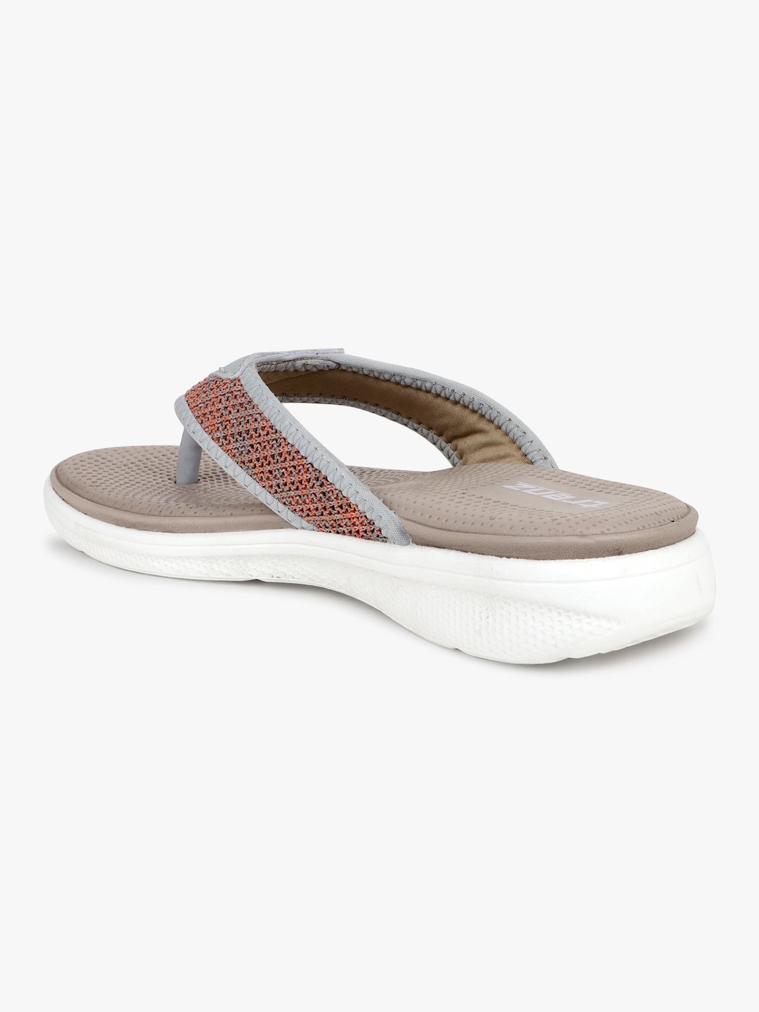 Women’s Beige & White slip-on slippers by Shiv Naresh
