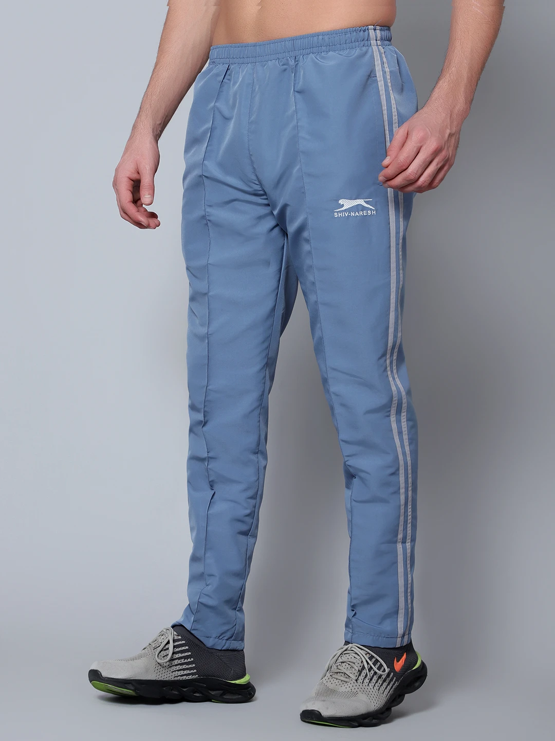 Dark Grey/Light Grey Shiv Naresh Sports Track Pants for men