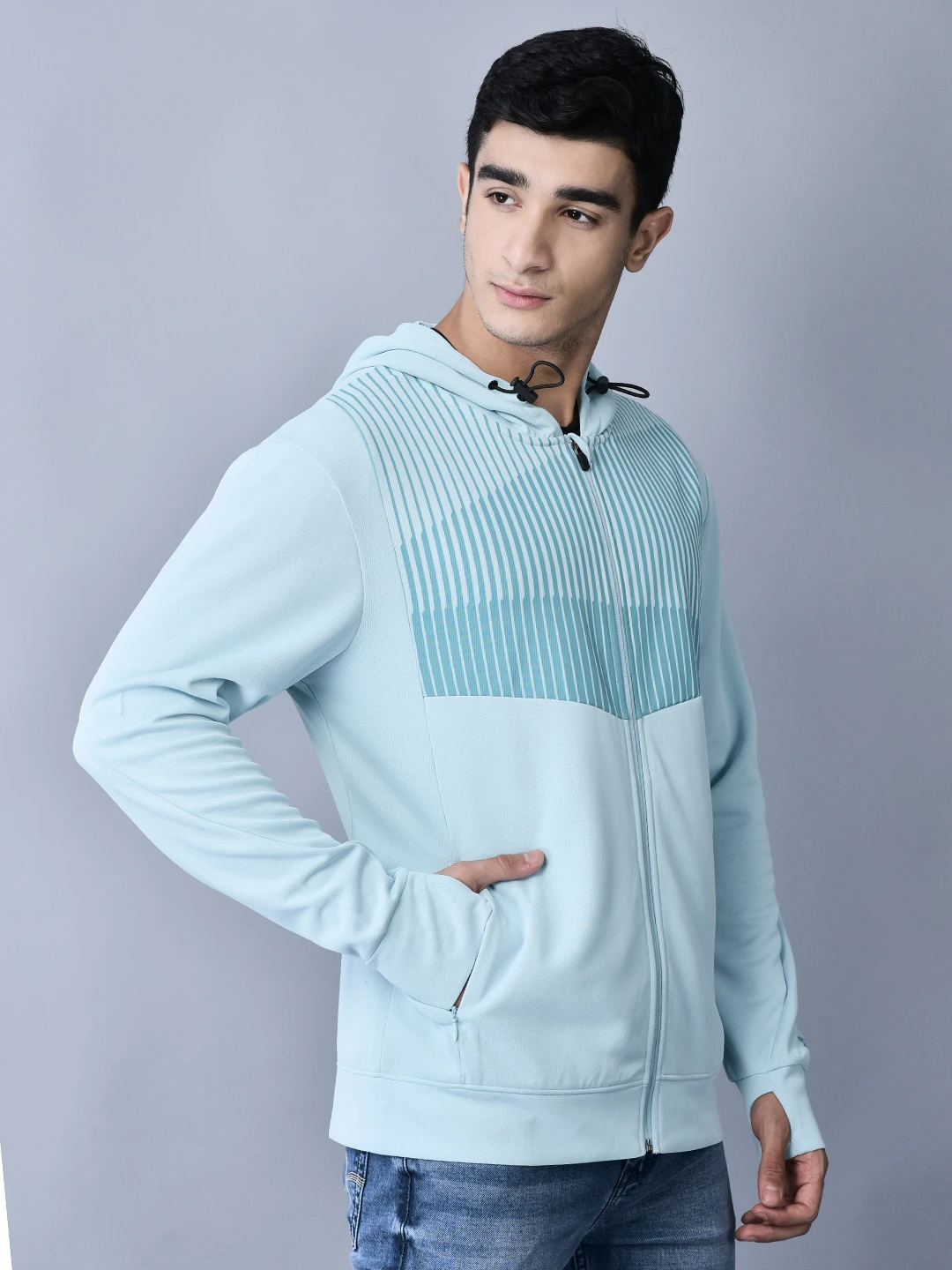 Shiv Naresh sky blue sweatshirt for men