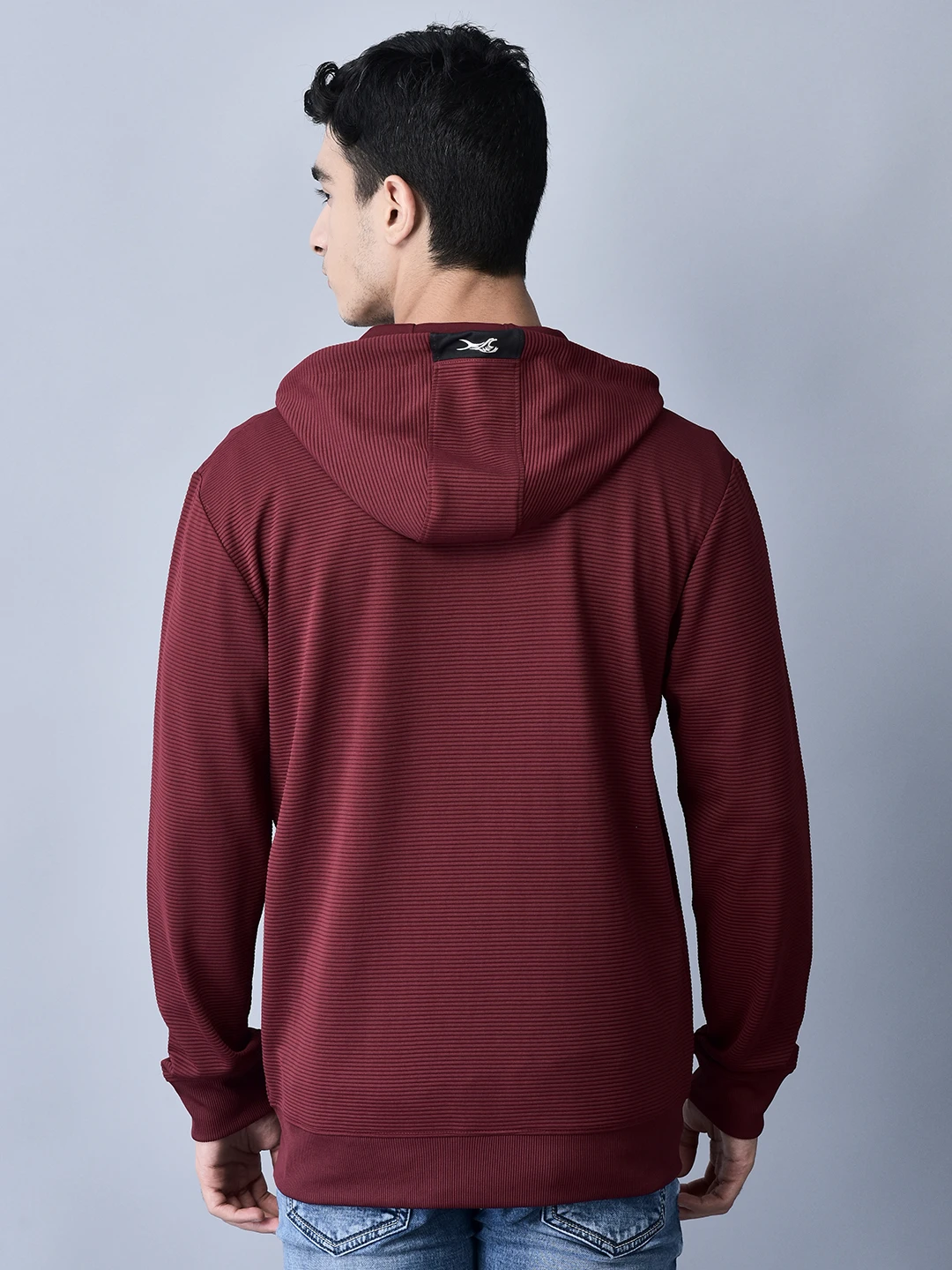 Deep Wine Red Sweatshirt for Men by Shiv Naresh