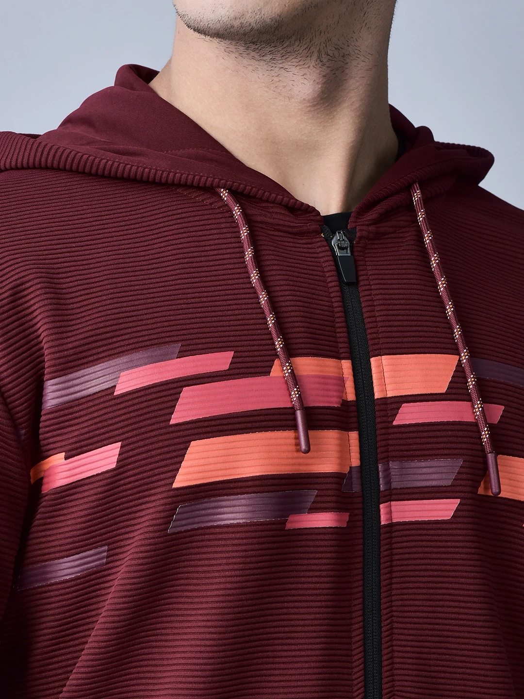 Deep Wine Red Sweatshirt for Men by Shiv Naresh