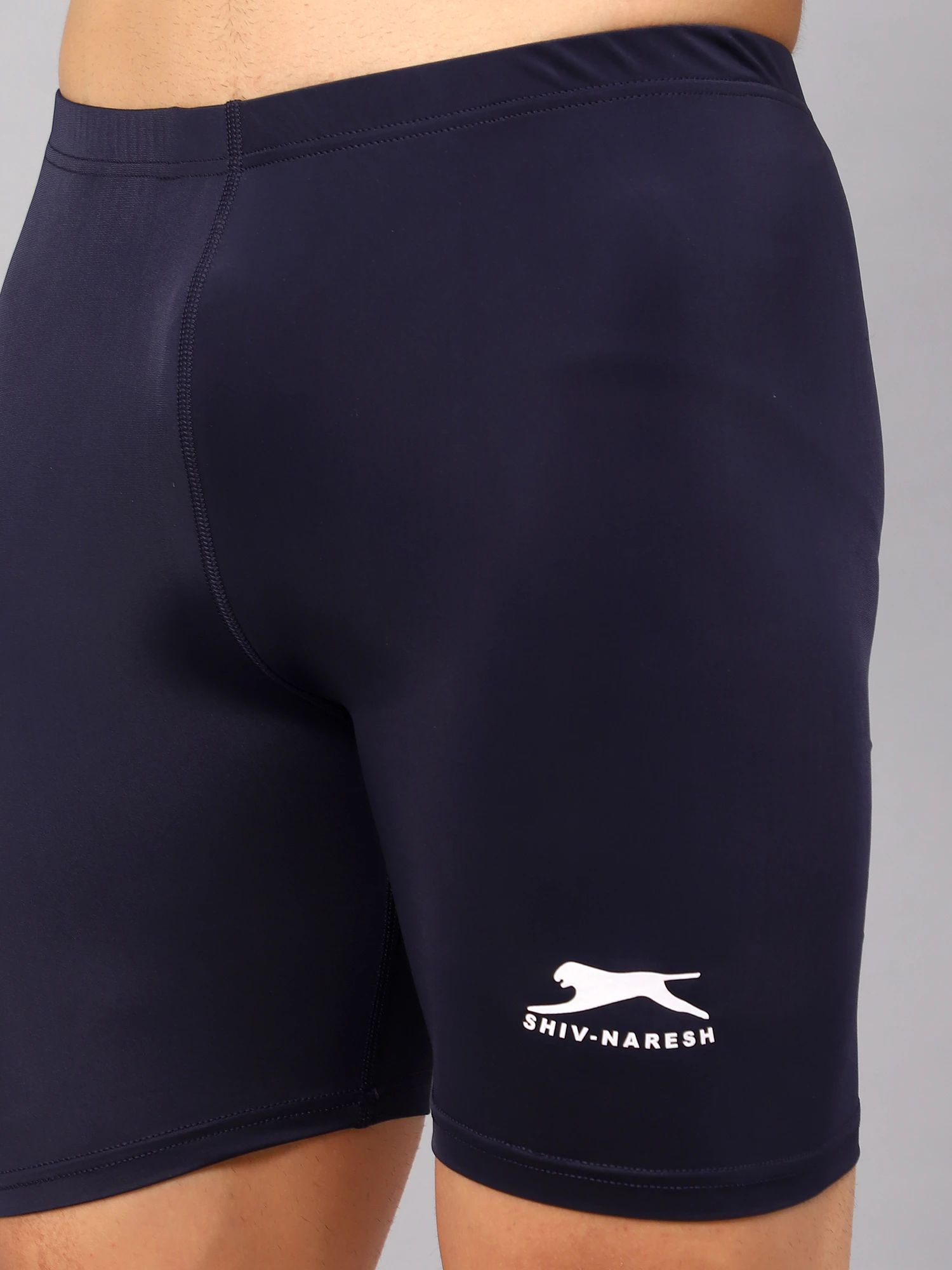 Navy Blue Active Compression Half Tighty for men