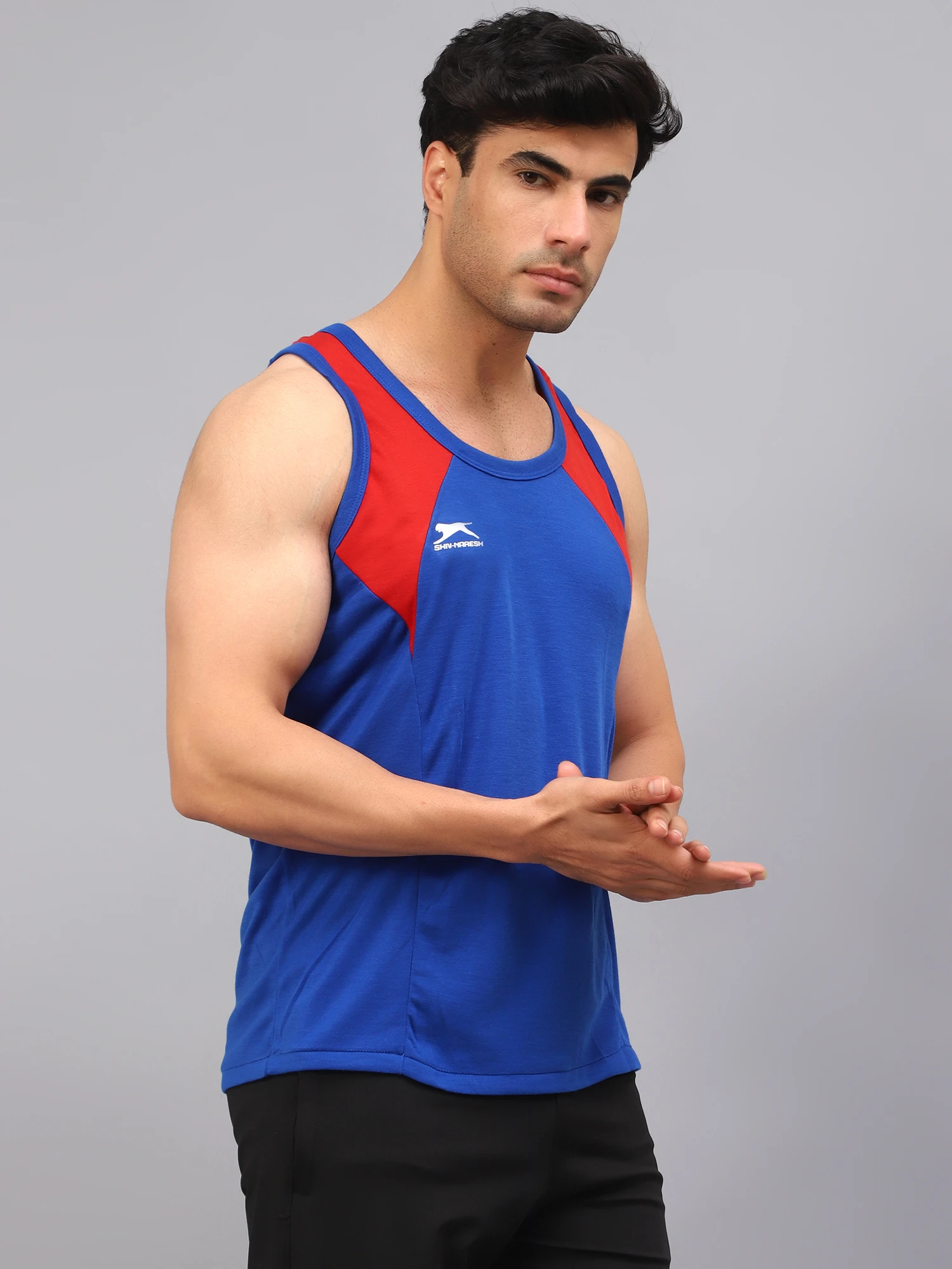 Royal blue Red Gym Vest for Men | Shivnaresh