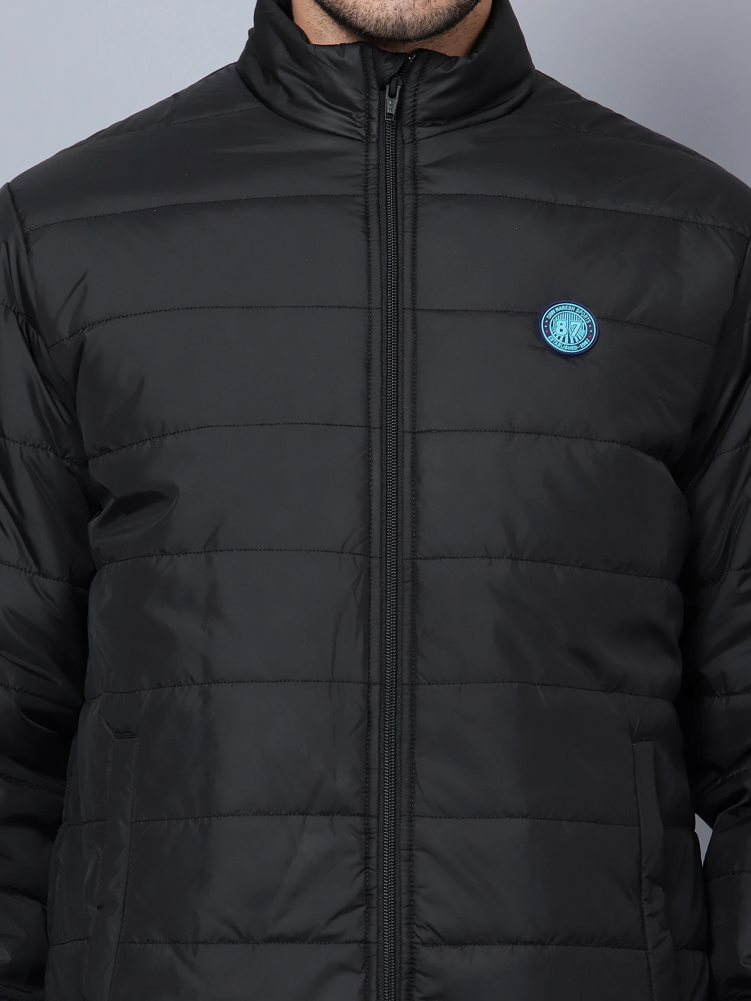 Black Puffer Jacket for Men - Shiv Naresh
