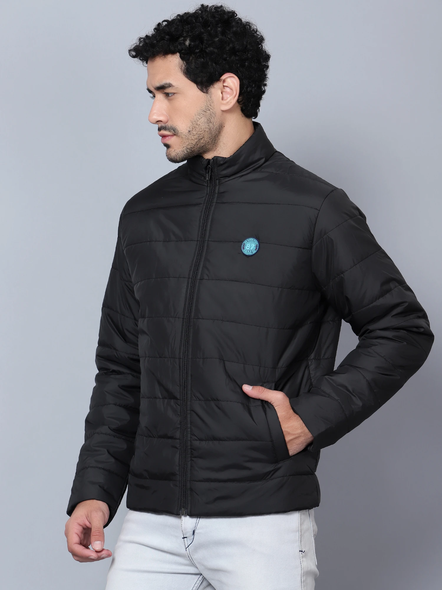 Black Puffer Jacket for Men - Shiv Naresh