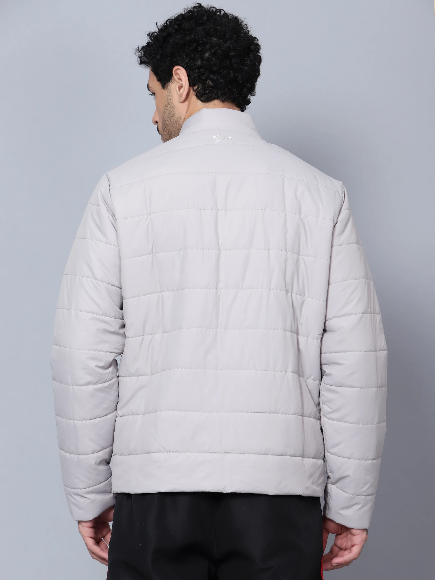 Light Grey Puffer Jacket for Men - Shiv Naresh