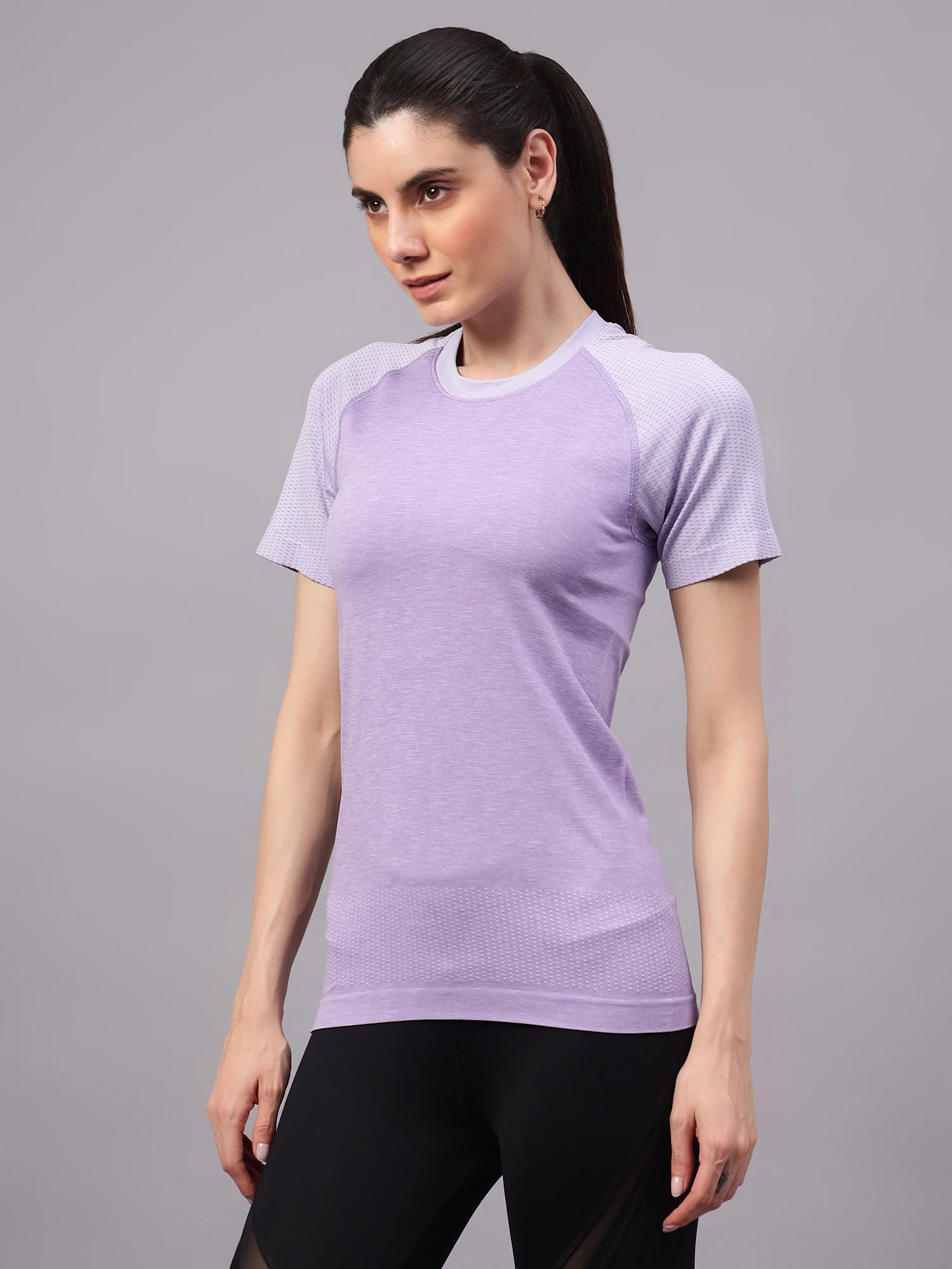 Women's Purple duatone seamless t-shirt by Shiv Naresh