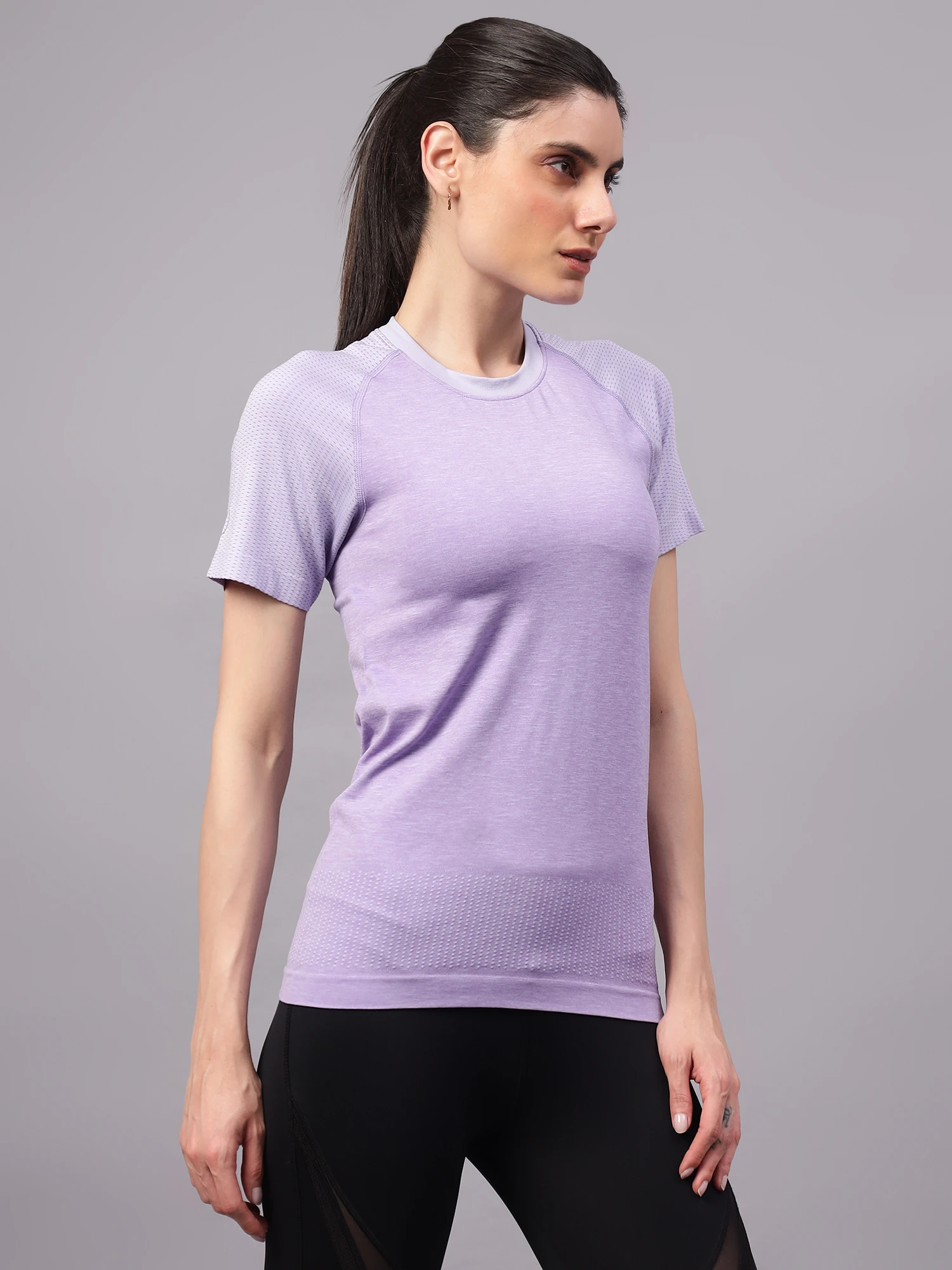 Women's Purple duatone seamless t-shirt by Shiv Naresh