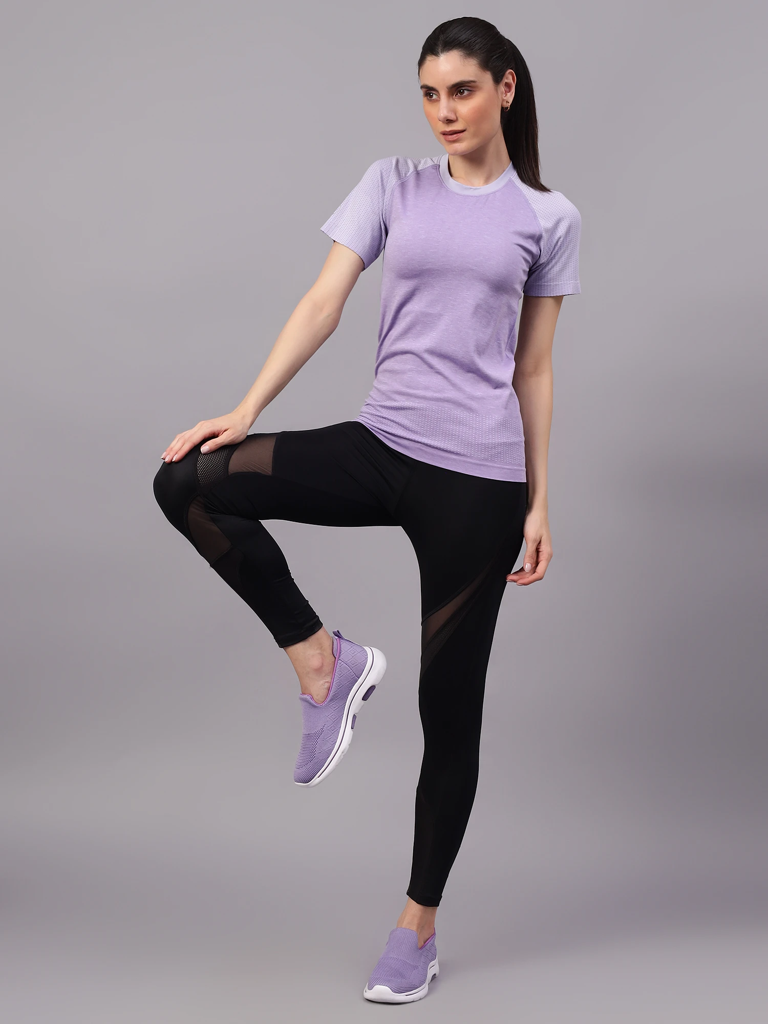 Women's Purple duatone seamless t-shirt by Shiv Naresh