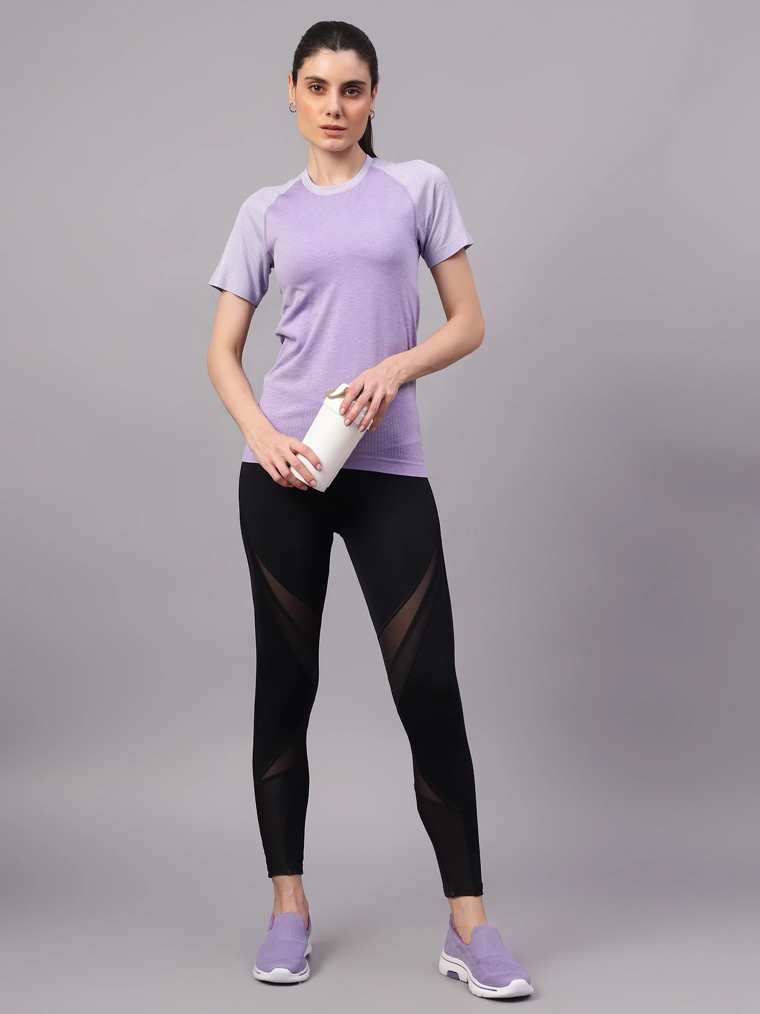 Women's Purple duatone seamless t-shirt by Shiv Naresh