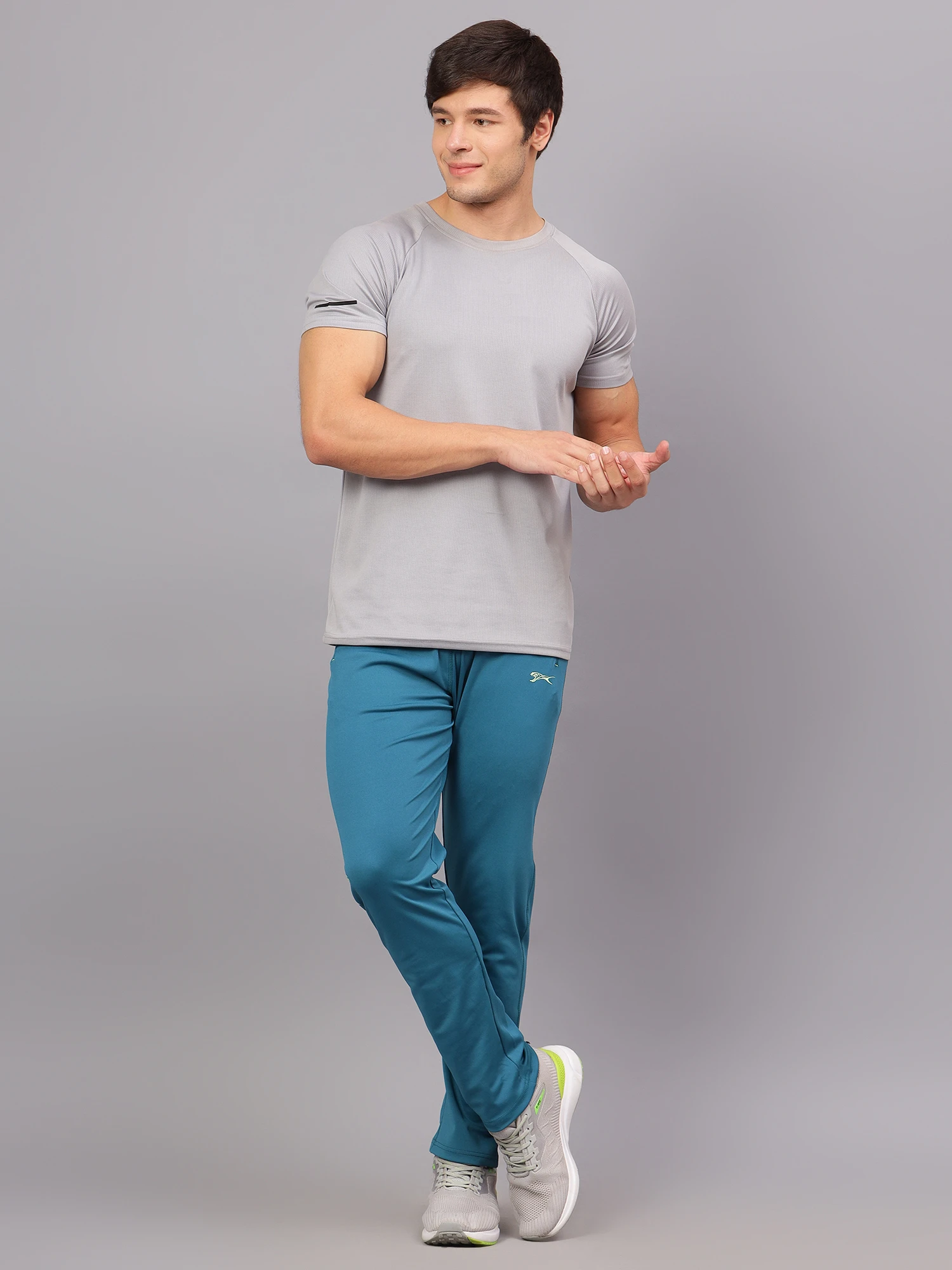 Airforce Blue Stretchable Track Pants for Men Shiv Naresh
