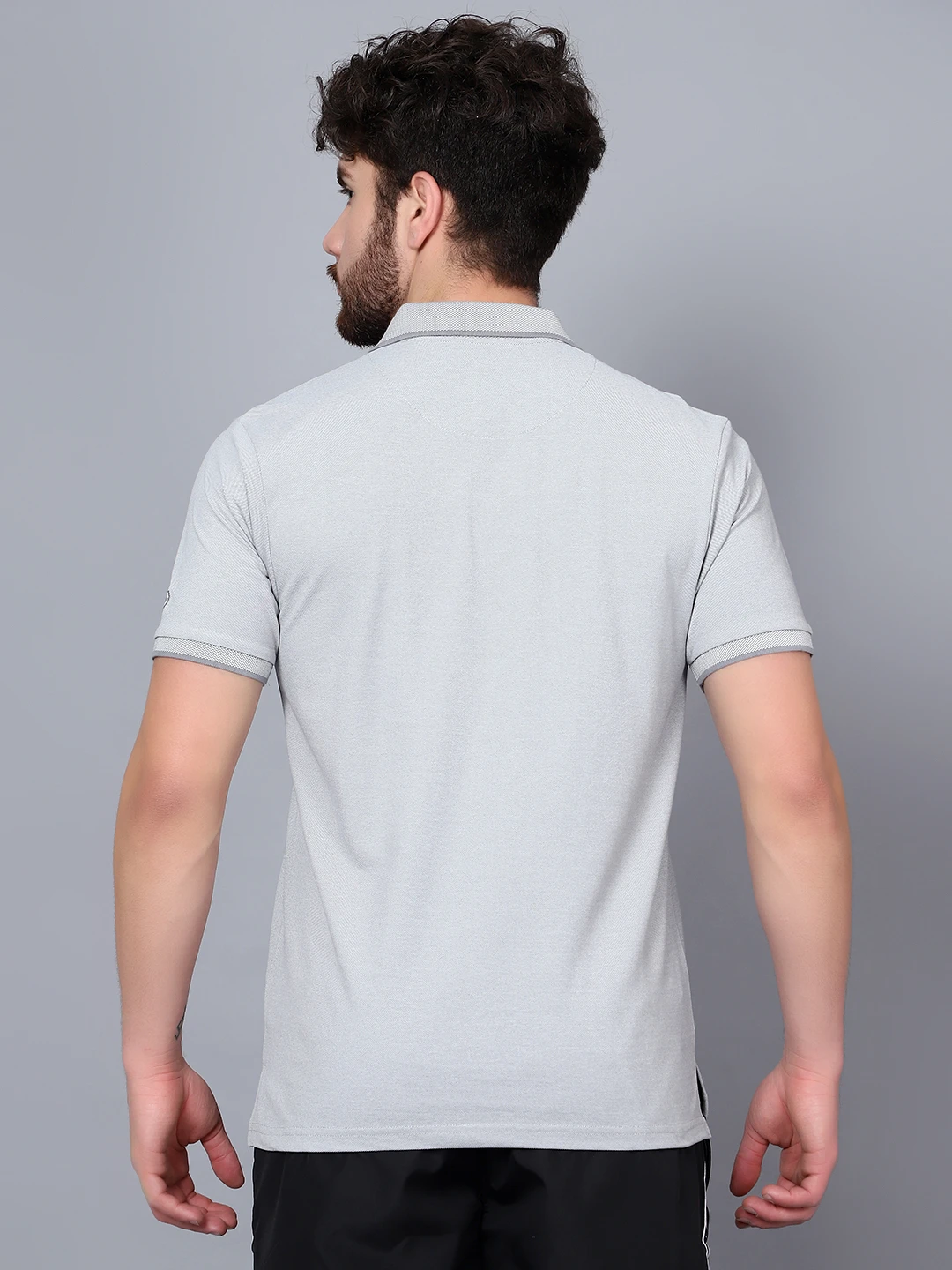 Kooltex Regular Fit grey polo t-shirt for men by Shiv Naresh
