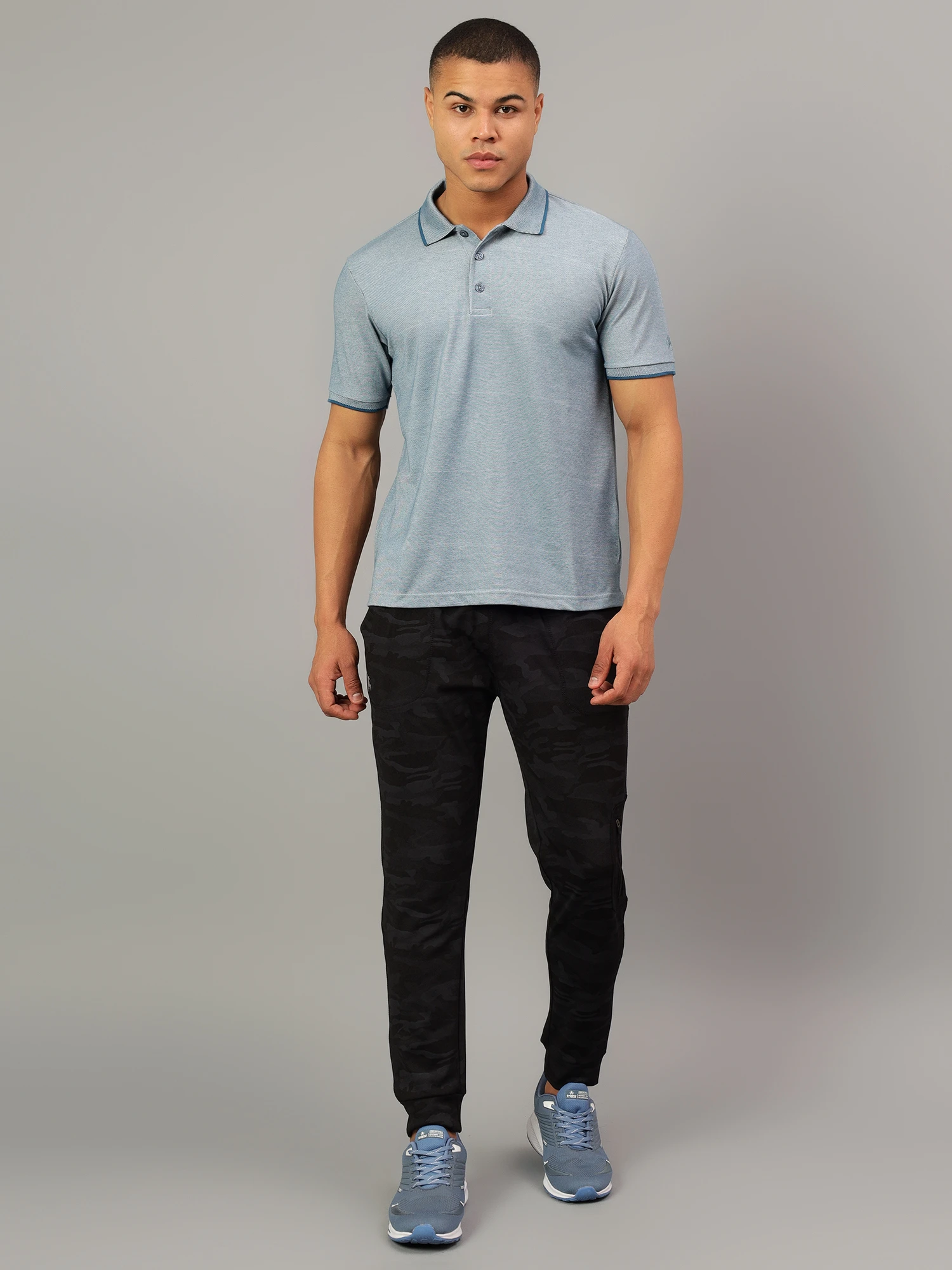 Kooltex Regular Fit sky Blue polo T-shirt for men by Shiv Naresh