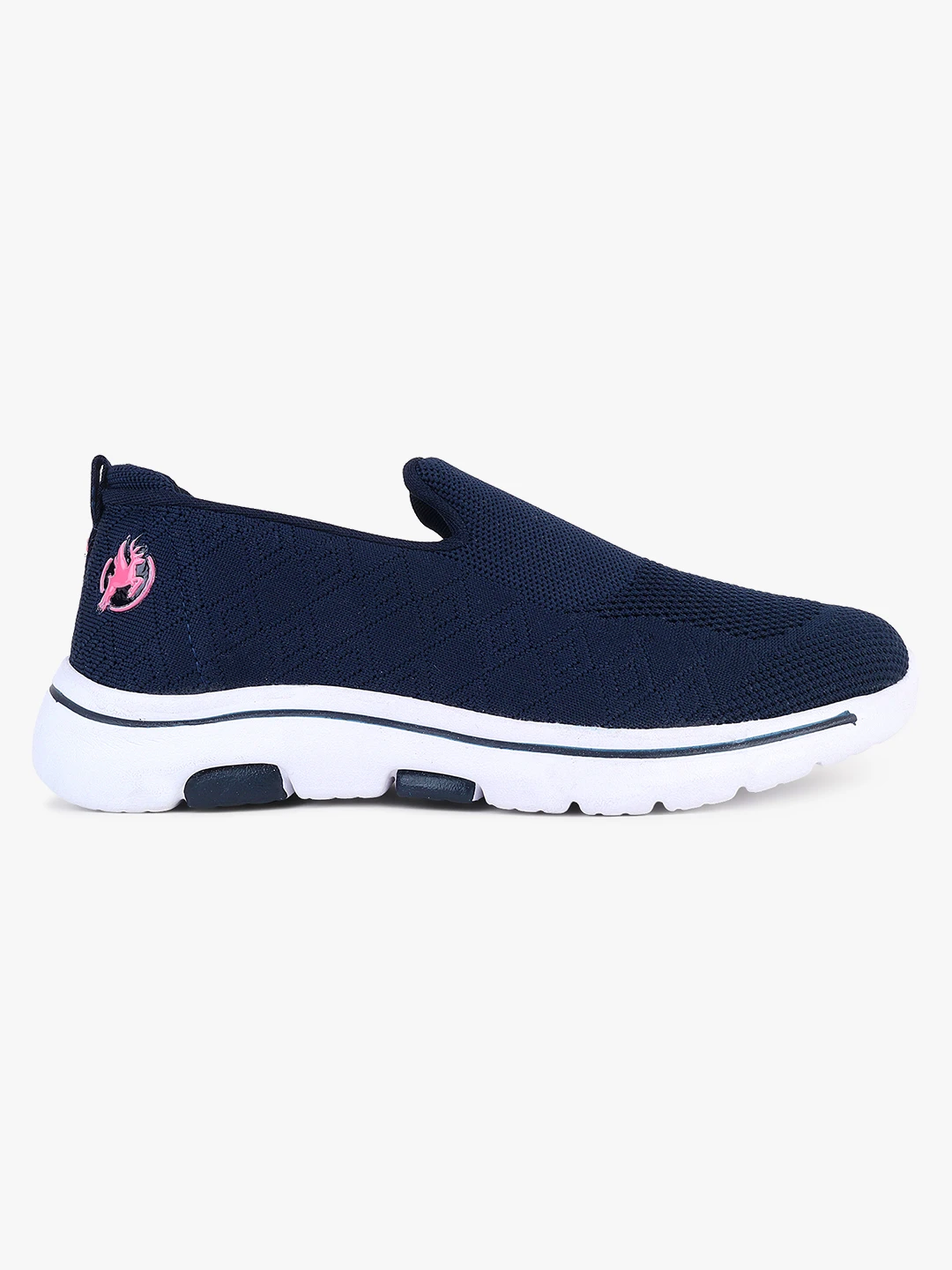 Women’s Navy Blue Slip-On Shoes by Shiv Naresh