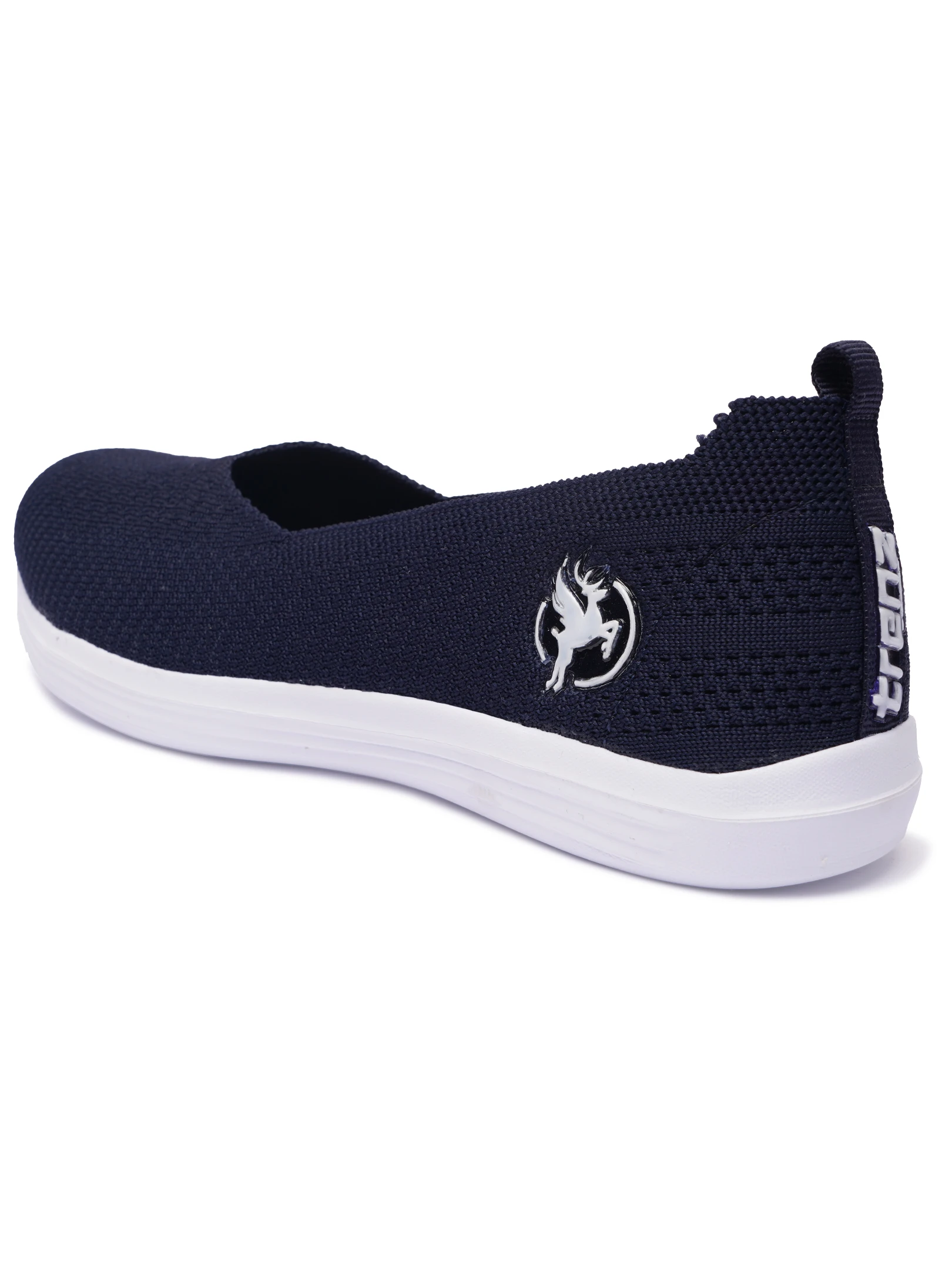 Navy Blue slip-on shoes for women by Shivnaresh