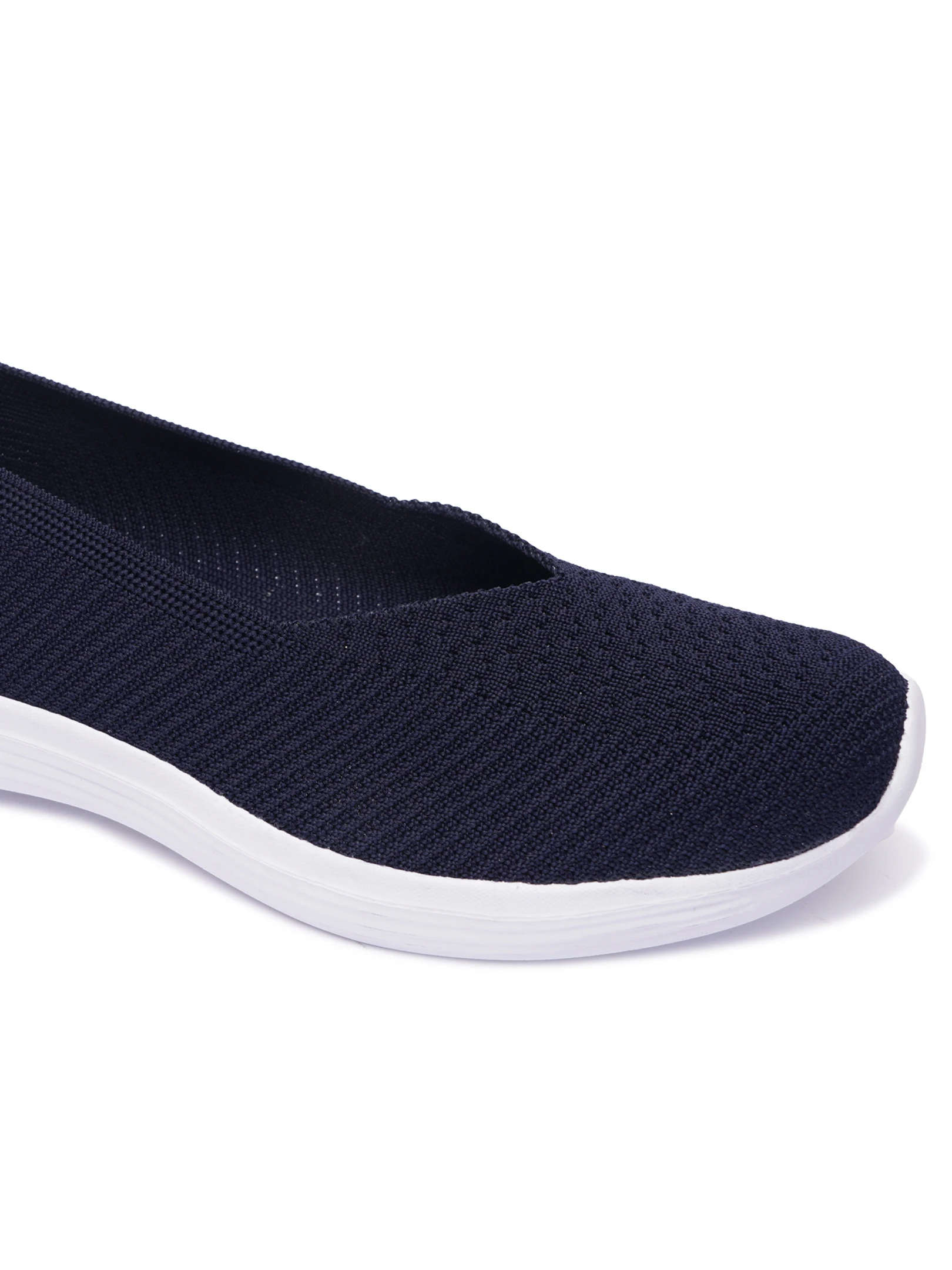 Navy Blue slip-on shoes for women by Shivnaresh
