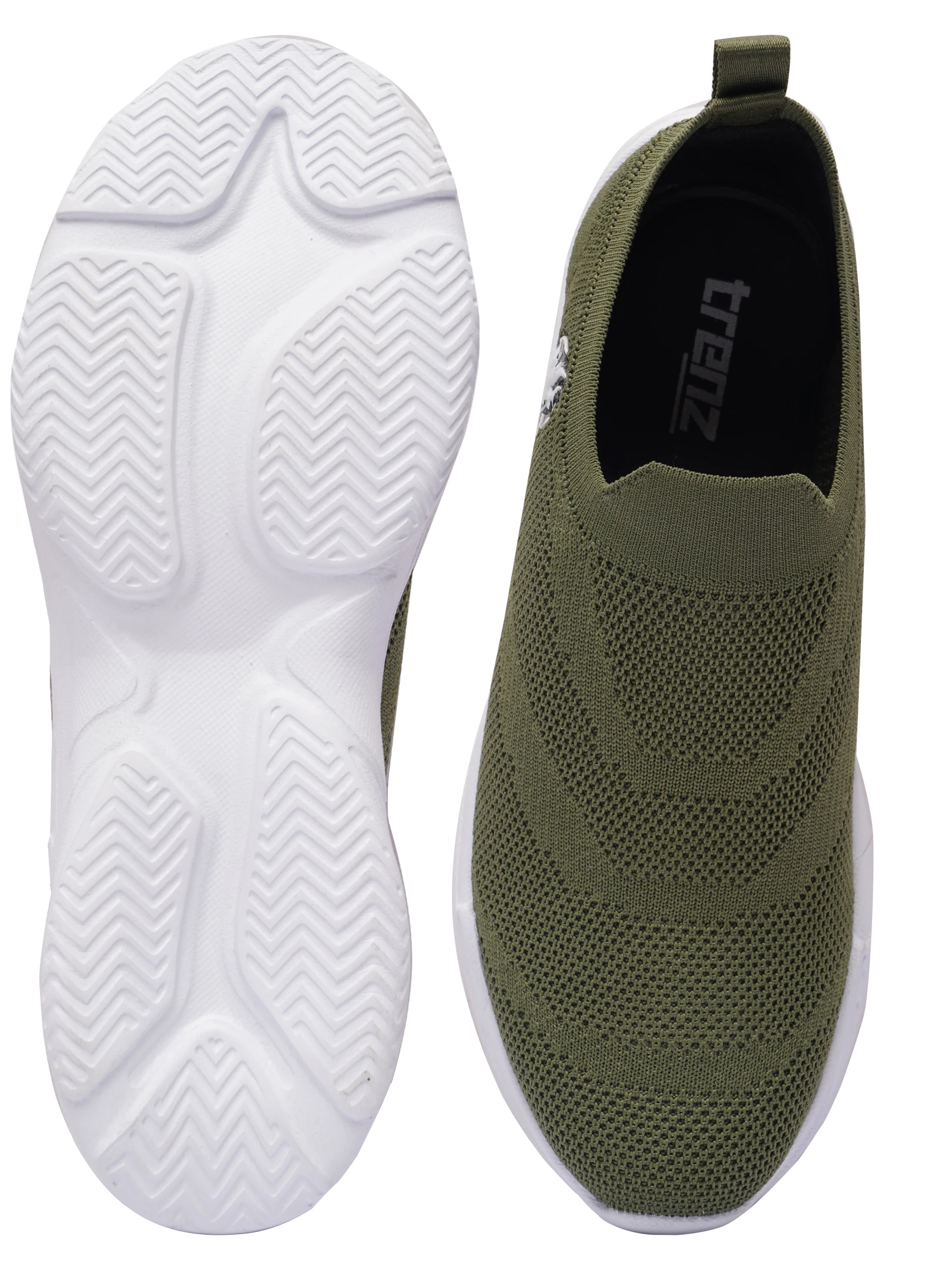 Olive Green Women's Slip-On Shoes by Shivnaresh