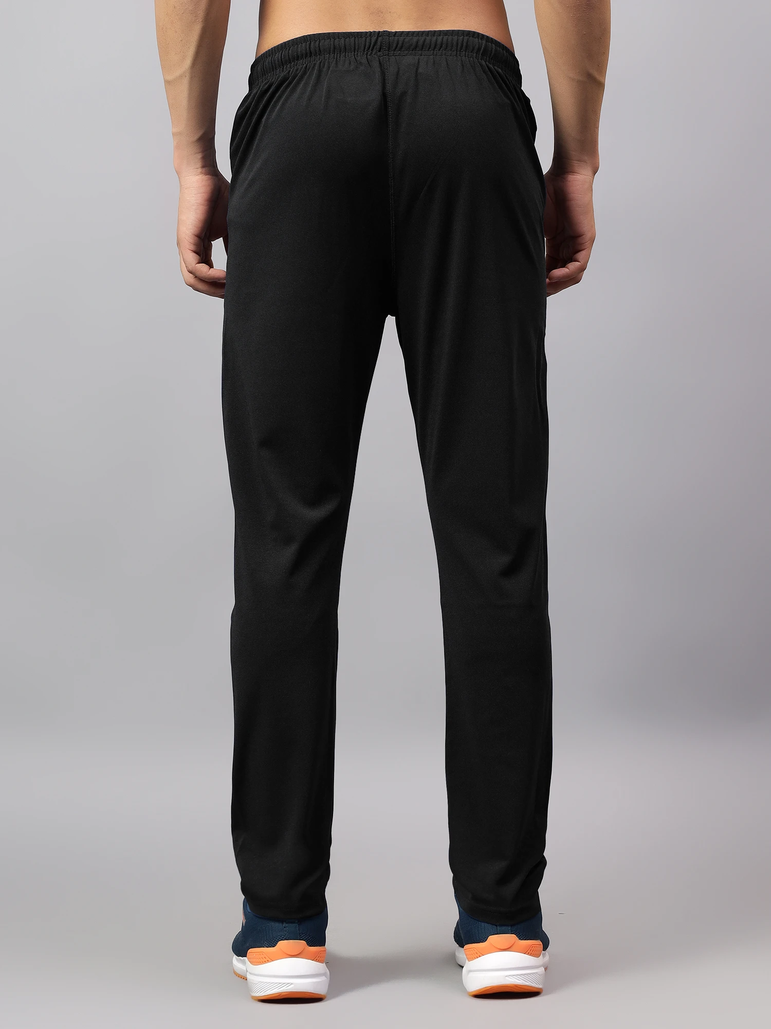 Black Stretchable Gym Track Pants for Men Shiv Naresh