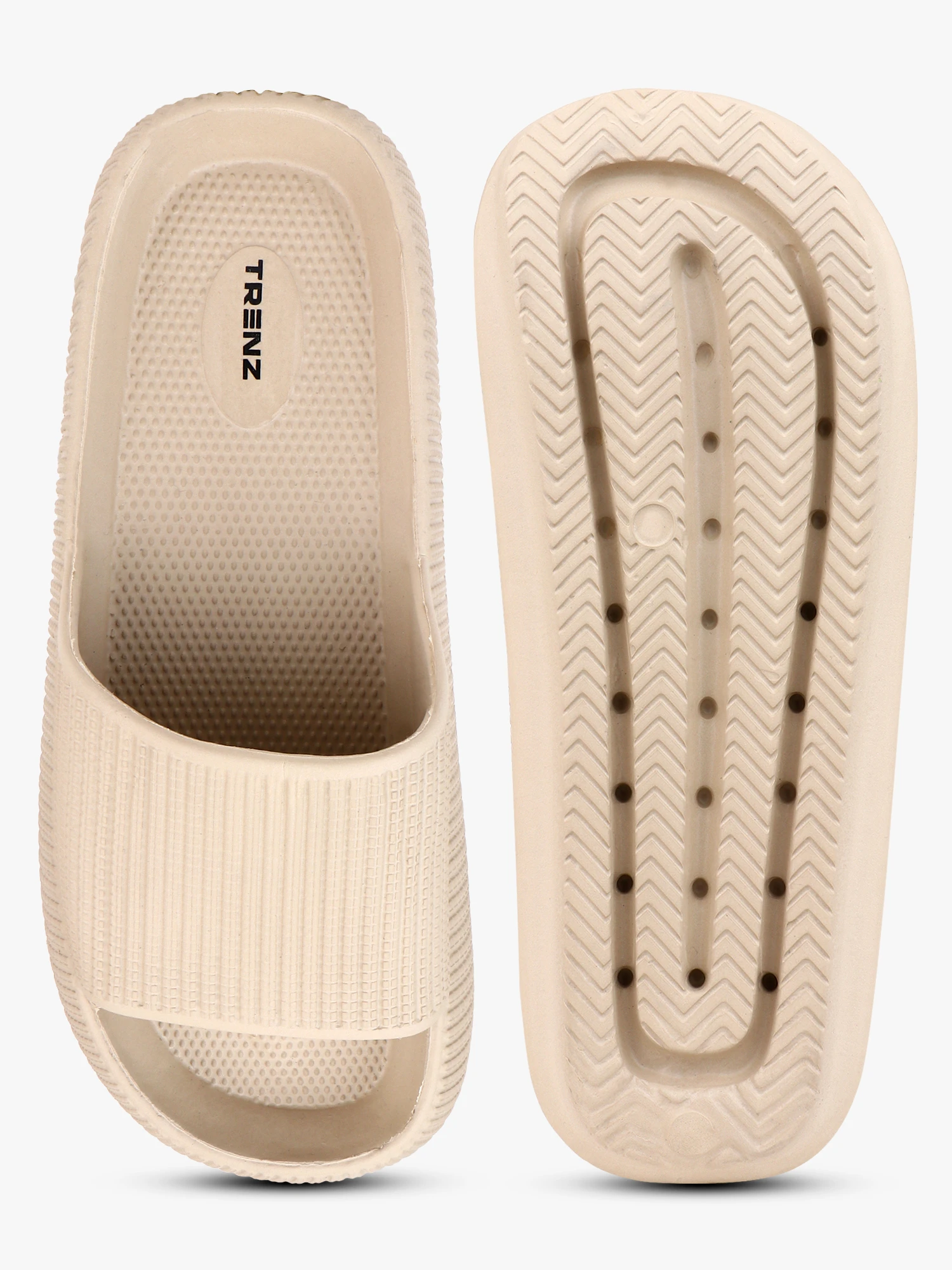 Beige Slip-On Slippers for women – Shiv Naresh Footwear