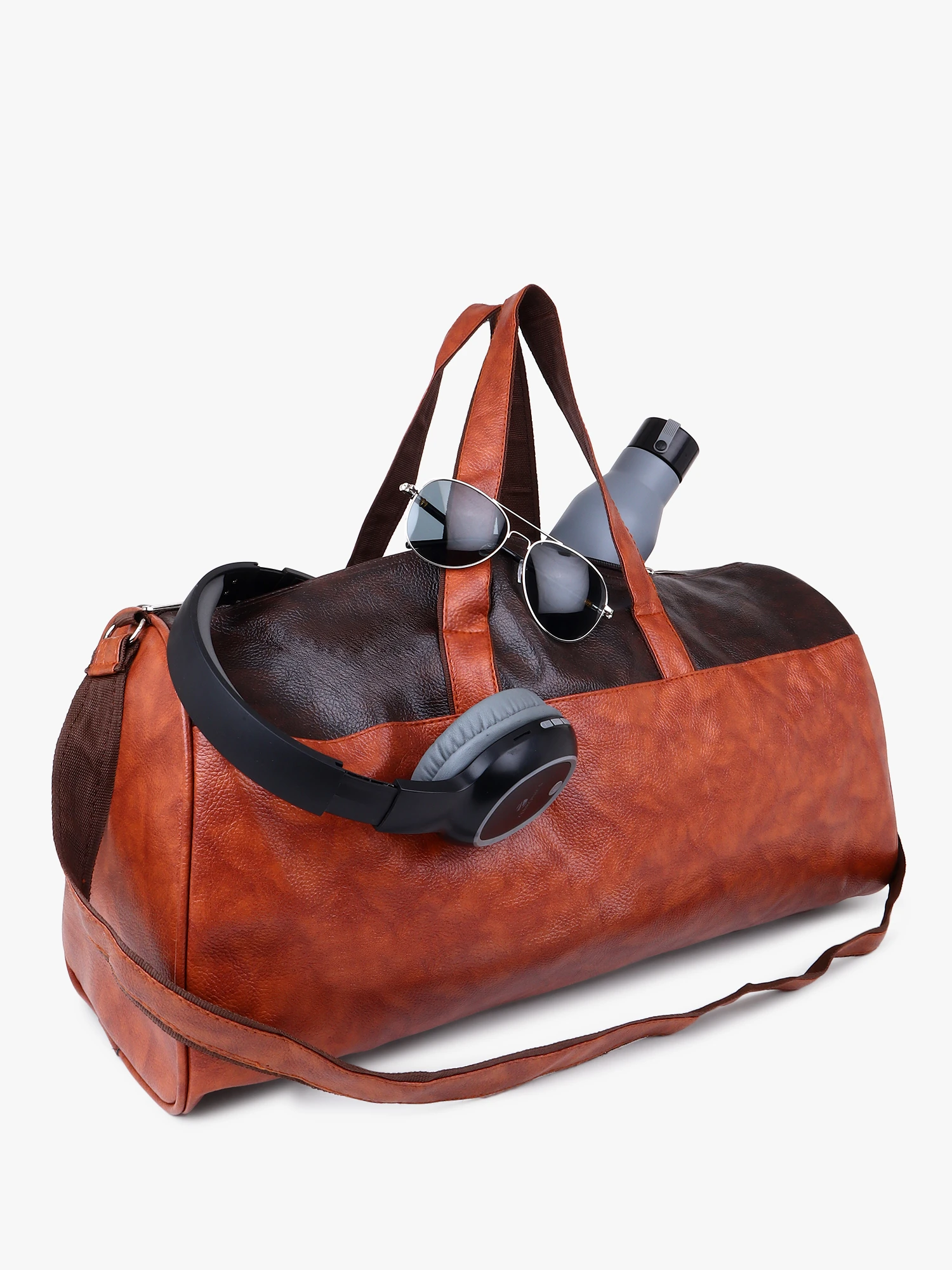 Shiv Naresh Monomatic Duffle Bag Tan Brown