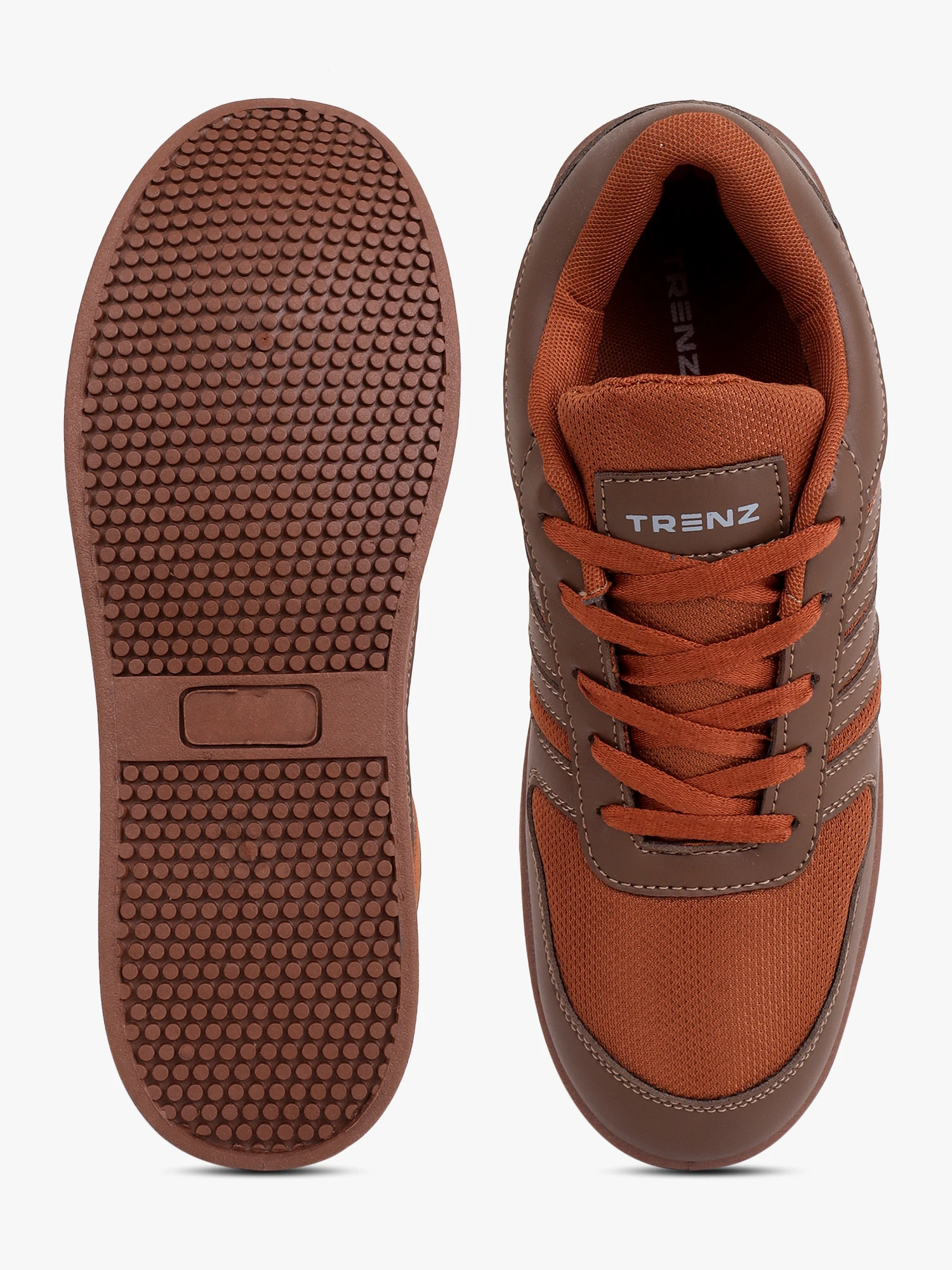 Brown lace-up sports shoes for men Shiv Naresh