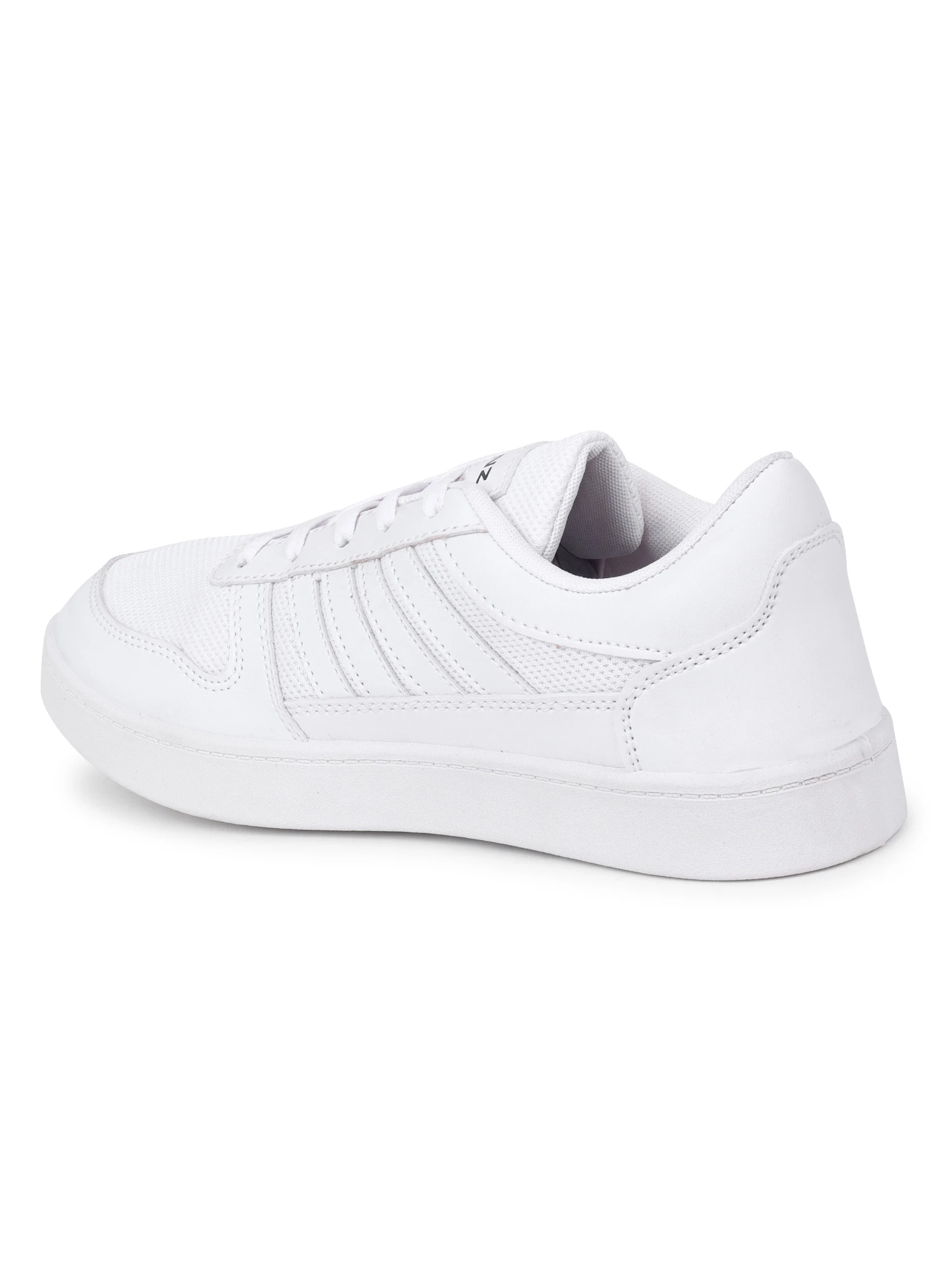 All-white lace-up sports shoes for men Shiv Naresh