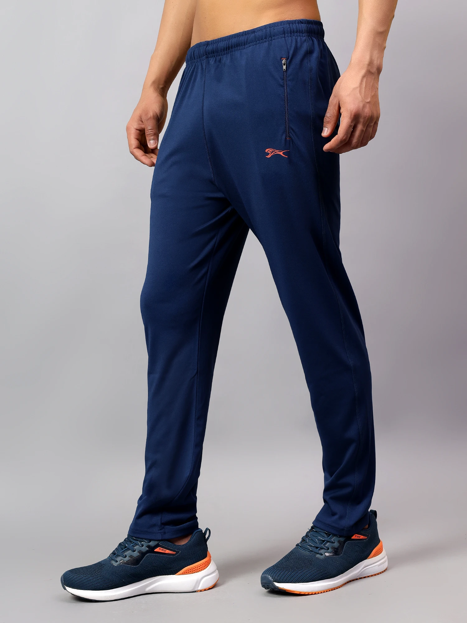 Black Stretchable Track Pants for Men Shiv Naresh