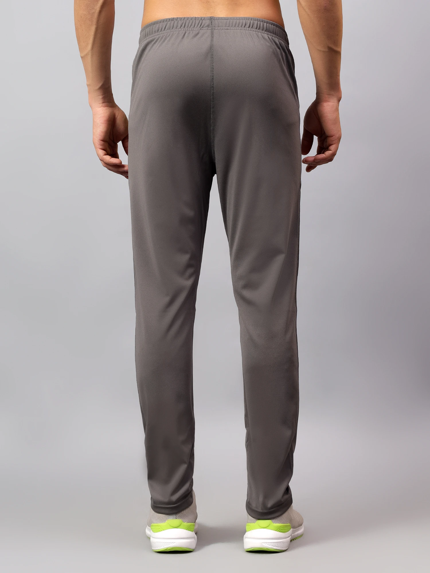 Grey Stretchable Gym Track Pants for Men Shiv Naresh