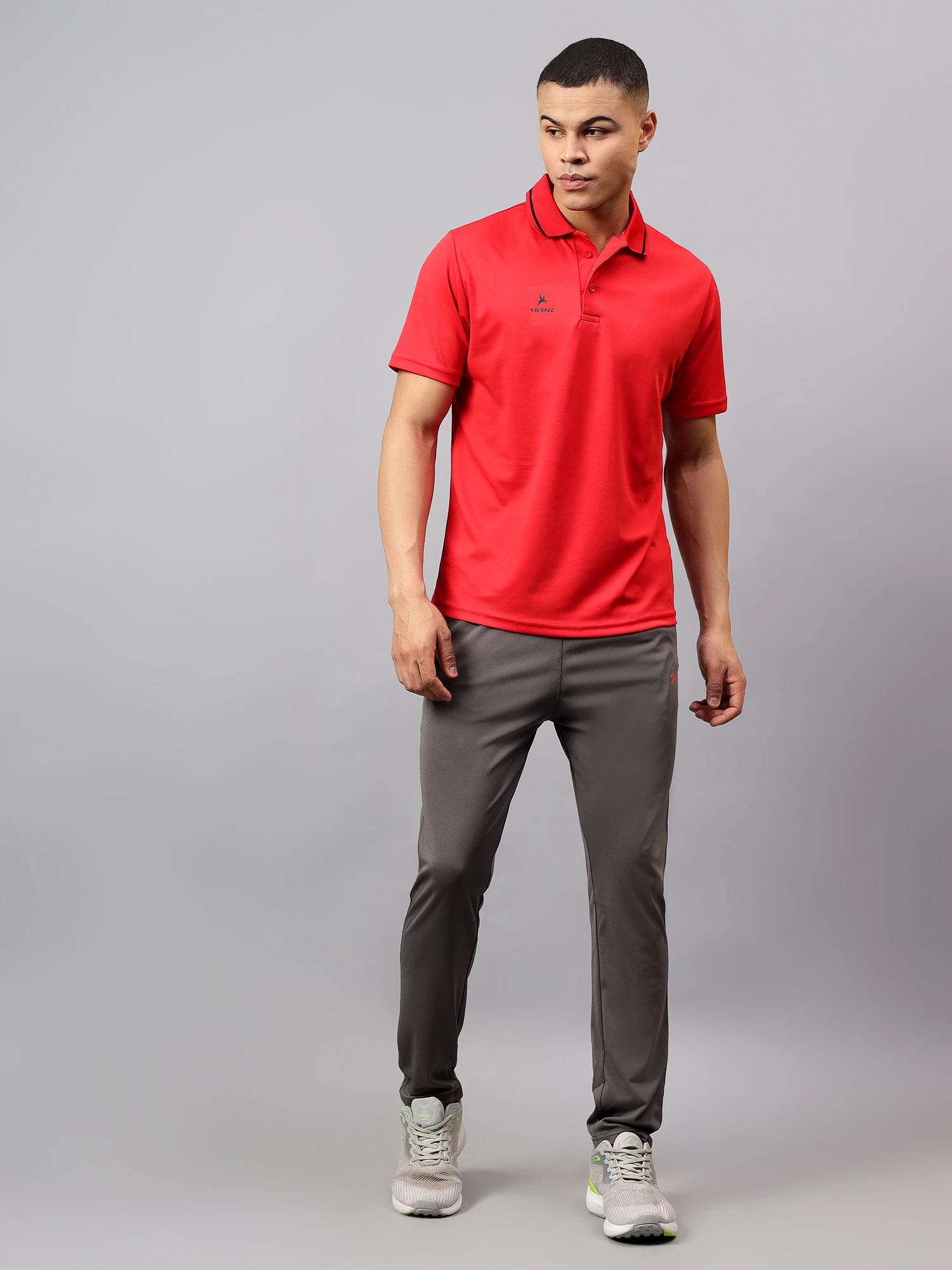 Grey Stretchable Gym Track Pants for Men Shiv Naresh