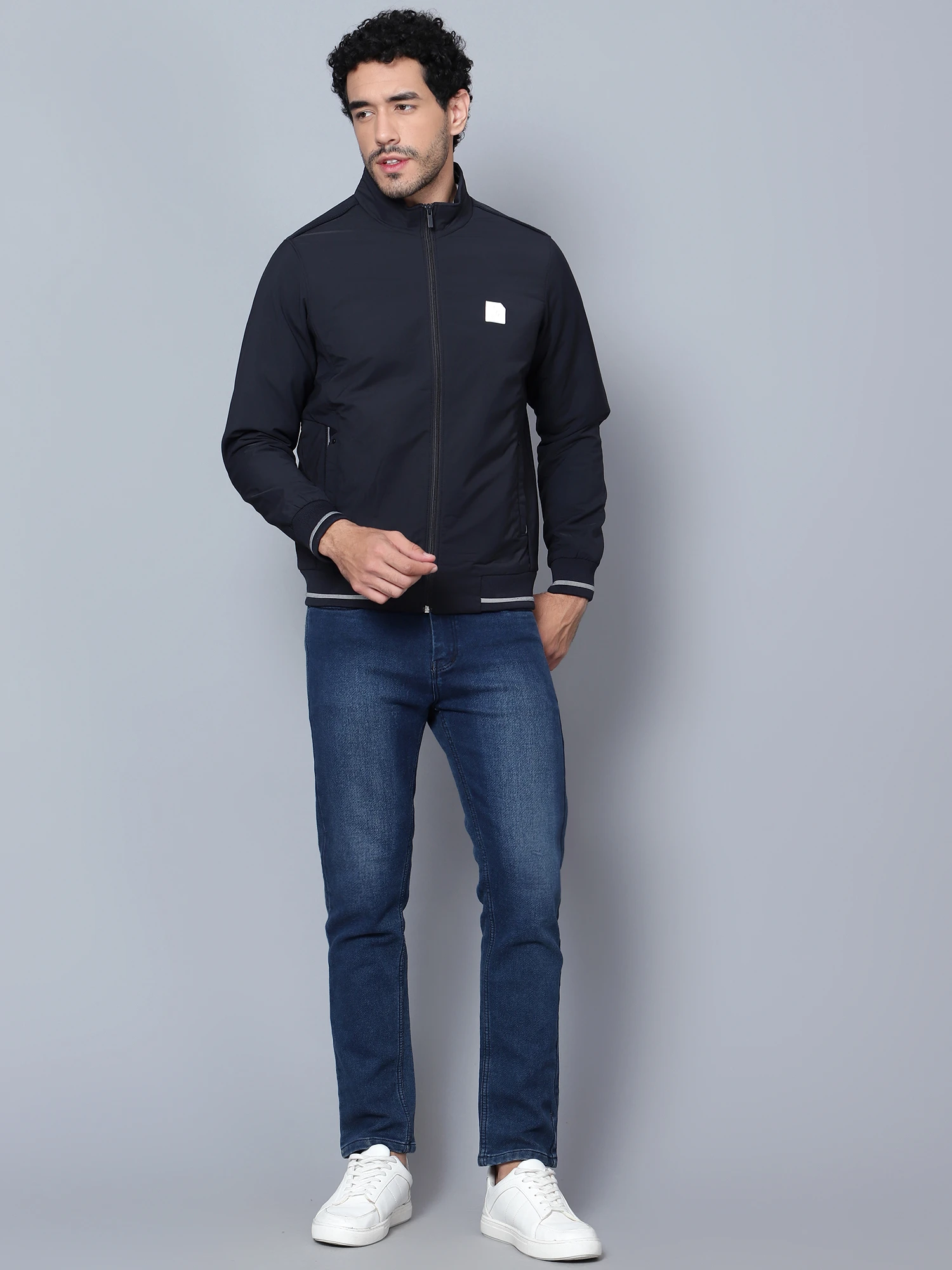 Men's Navy & Blue Jacket Shiv Naresh