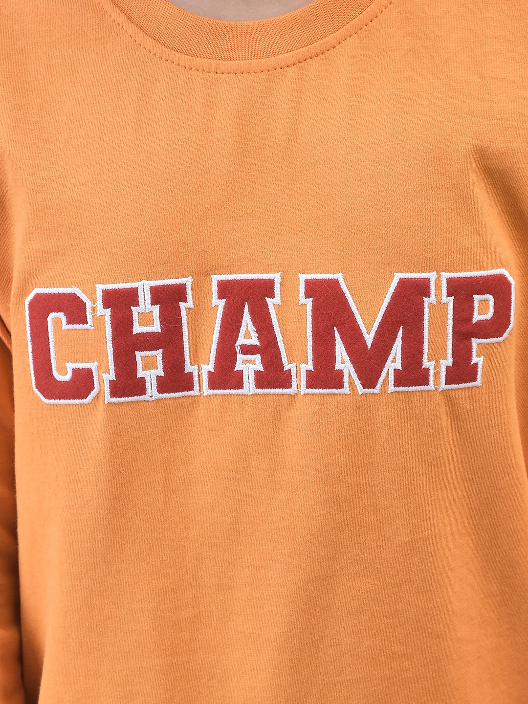 Boys Champ Full Sleeve T-shirt Orange Shiv Naresh