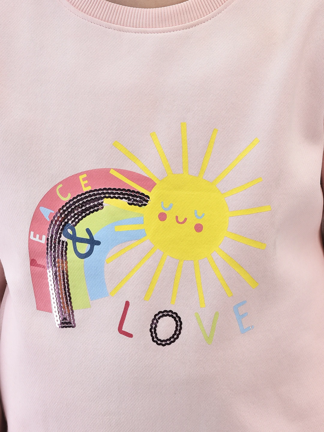 Girls Sunshine Sweatshirt Carrot Pink by Shiv Naresh
